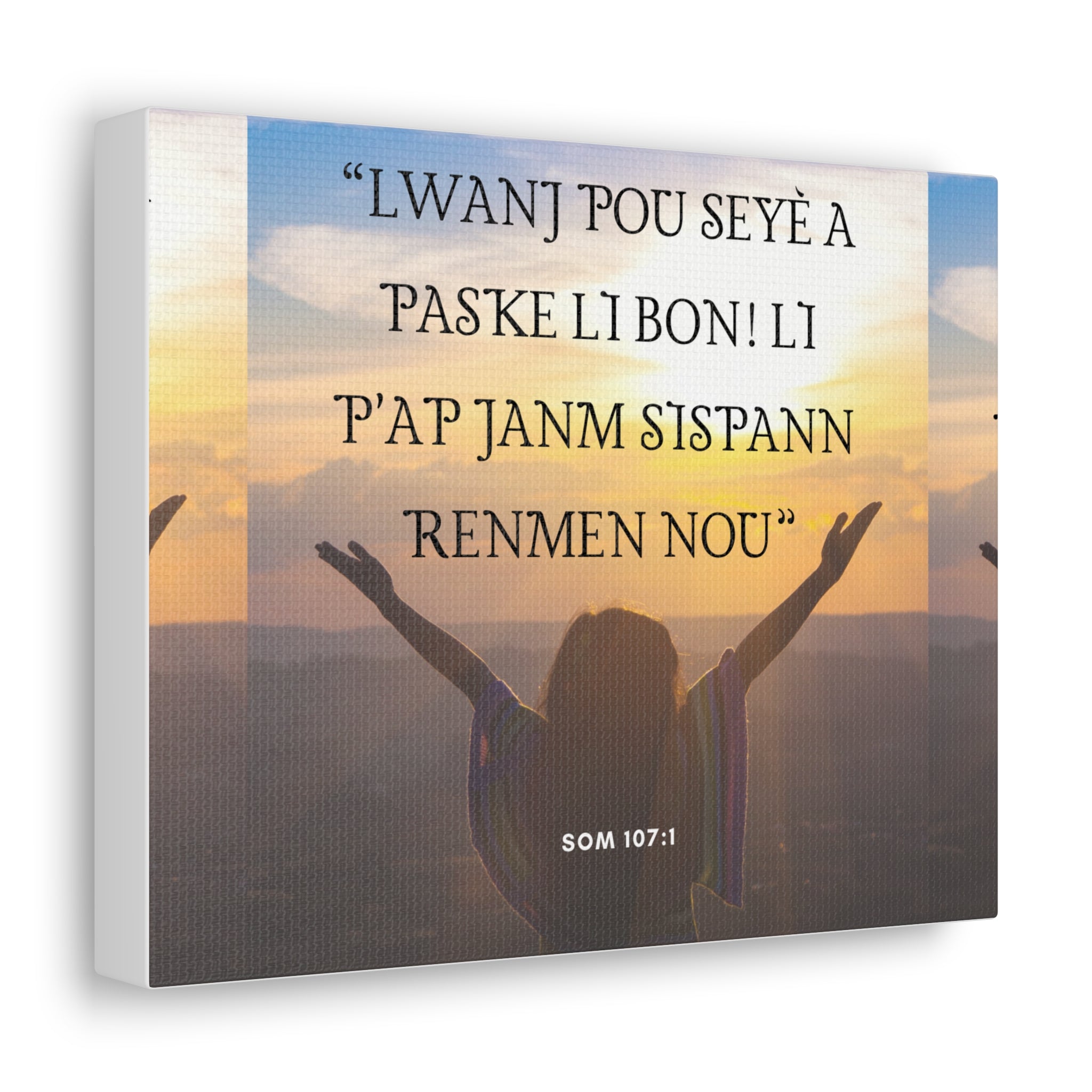 Evanjelik Som 107: 1-  Canvas Gallery Wraps