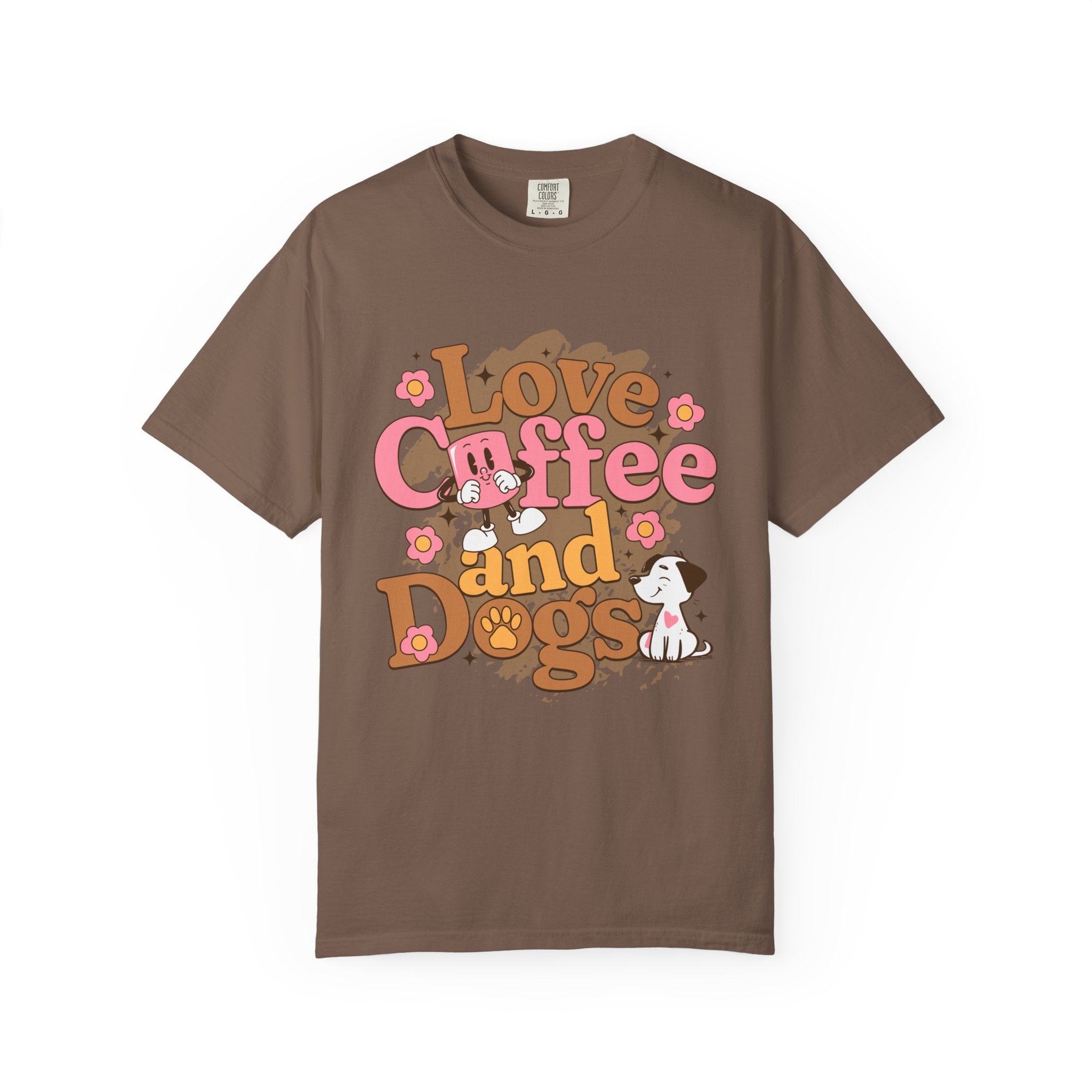 Coffee And Dog Lover's Unisex Sonhco T-shirt - Time For Coffee Keep Chilling and Relaxing