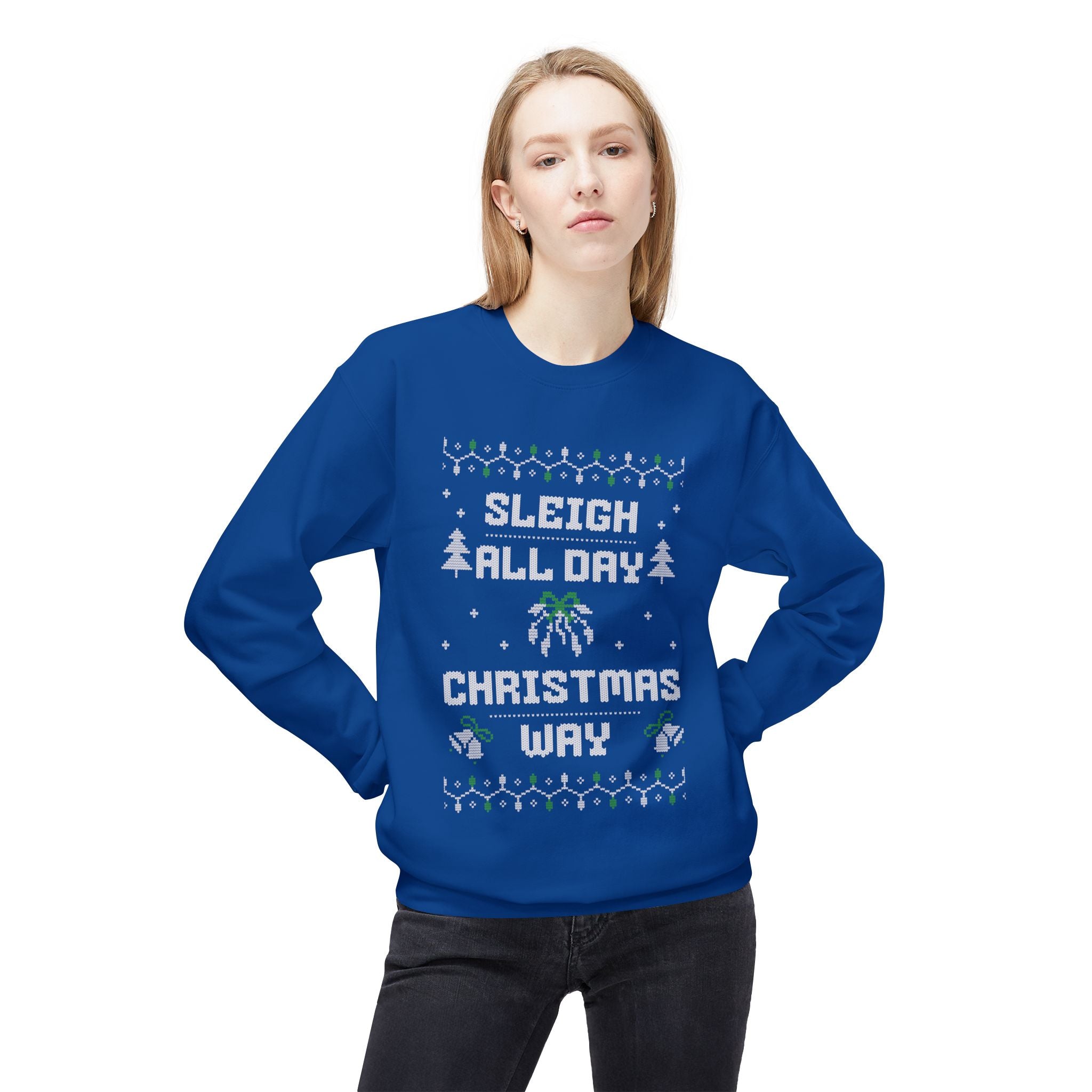 Christmas Way Unisex Sweatshirt, Casual Streetwear, Gift for Birthdays, Unisex Crewneck, Trendy Outfit