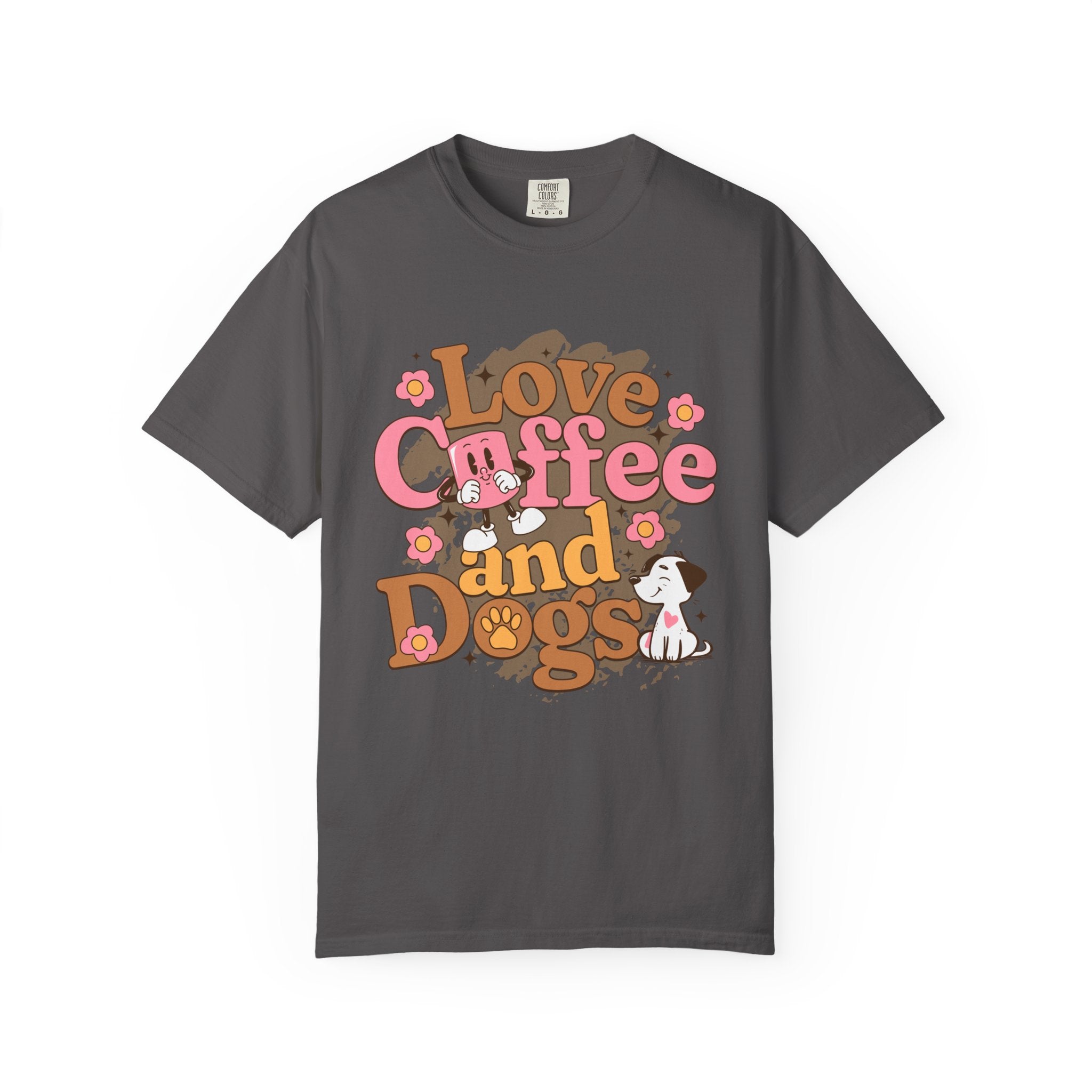 Coffee And Dog Lover's Unisex Sonhco T-shirt - Time For Coffee Keep Chilling and Relaxing