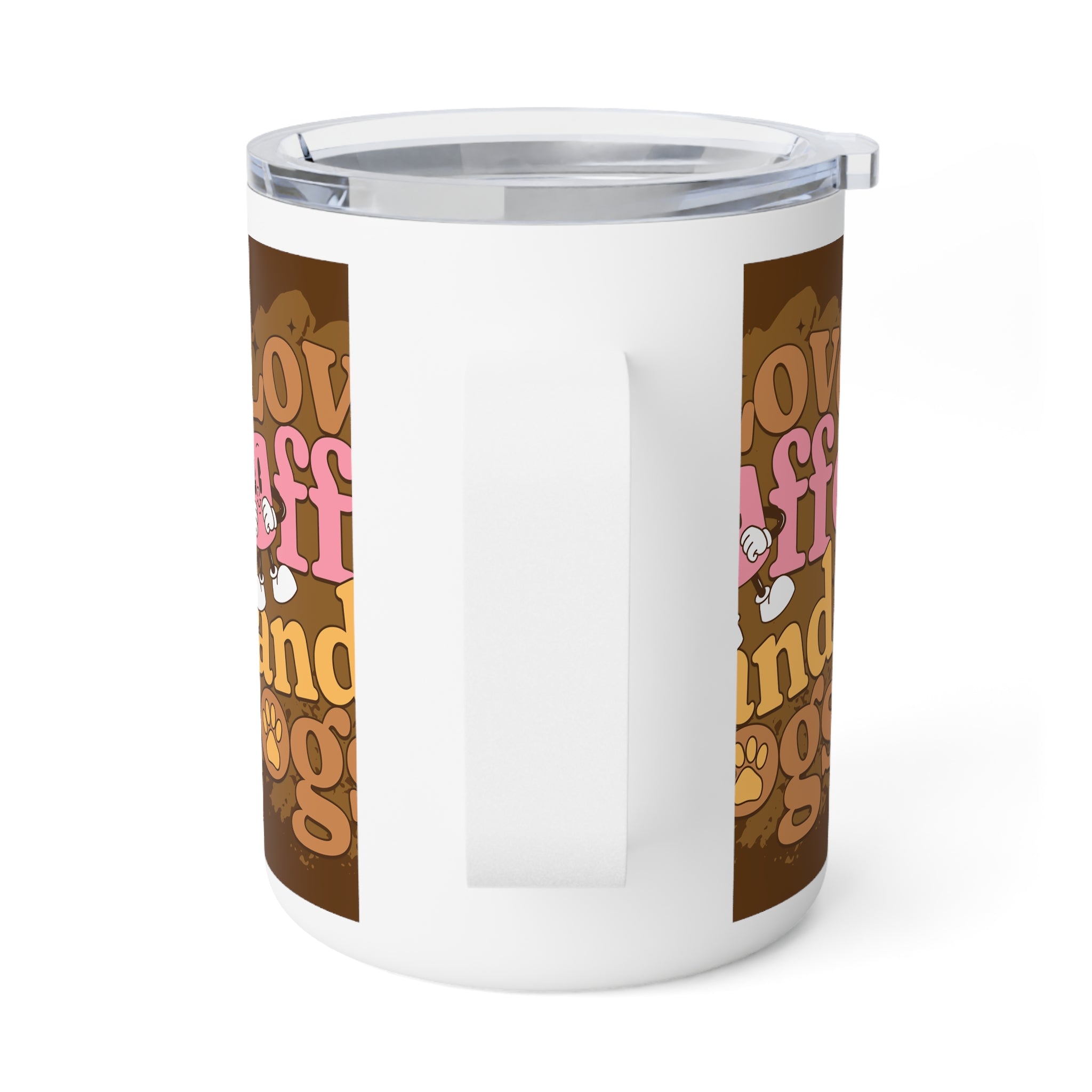 Love Coffe & Dogs Mug- Drinkware for Coffee Lovers, 10oz Insulated Design