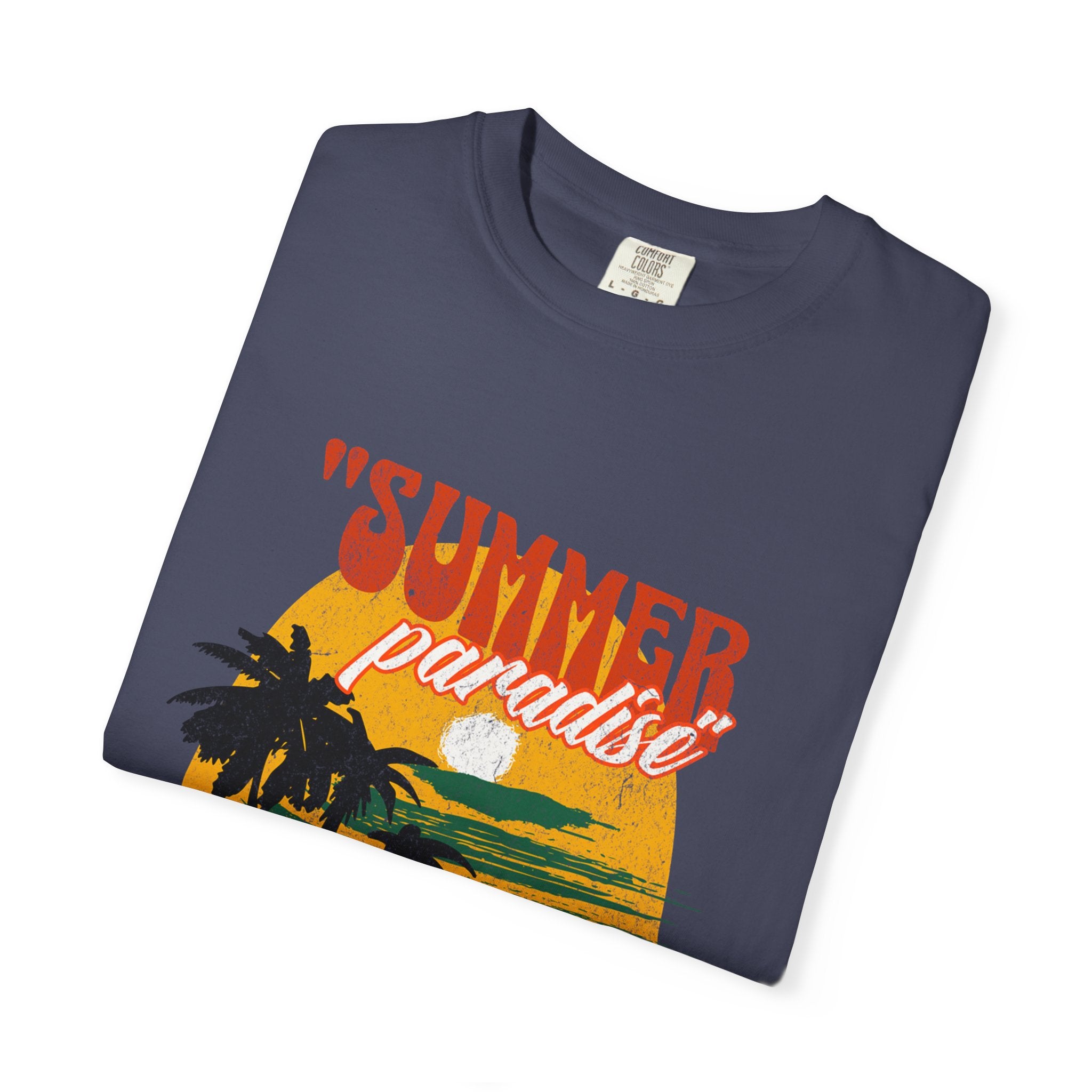 Tropical Summer Paradise Unisex Garment-Dyed T-Shirt