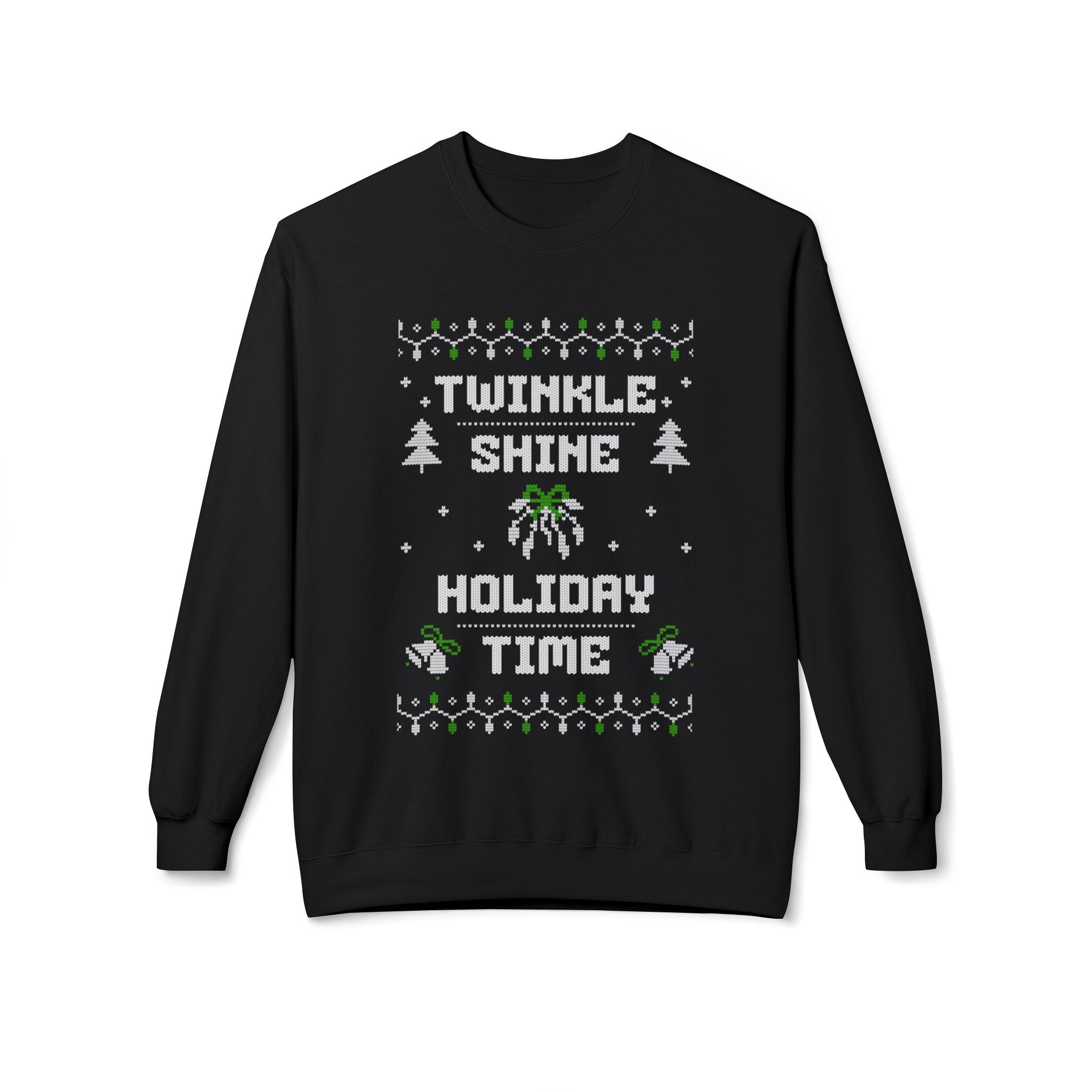 Twinkle Shine Holiday Time Unisex Sweatshirt, Casual Streetwear, Gift for Birthdays, Unisex Crewneck, Trendy Outfit