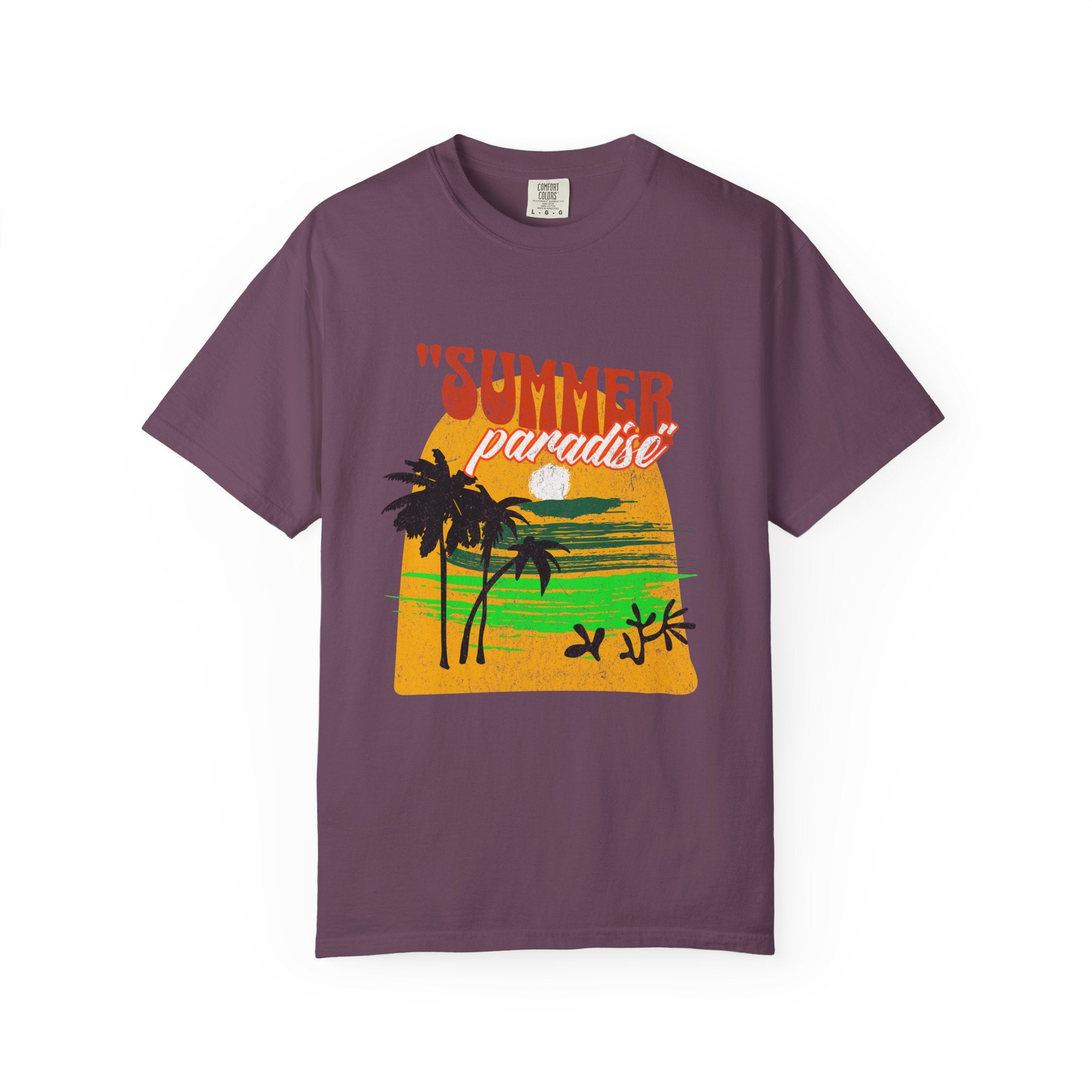 Tropical Summer Paradise Unisex Garment-Dyed T-Shirt