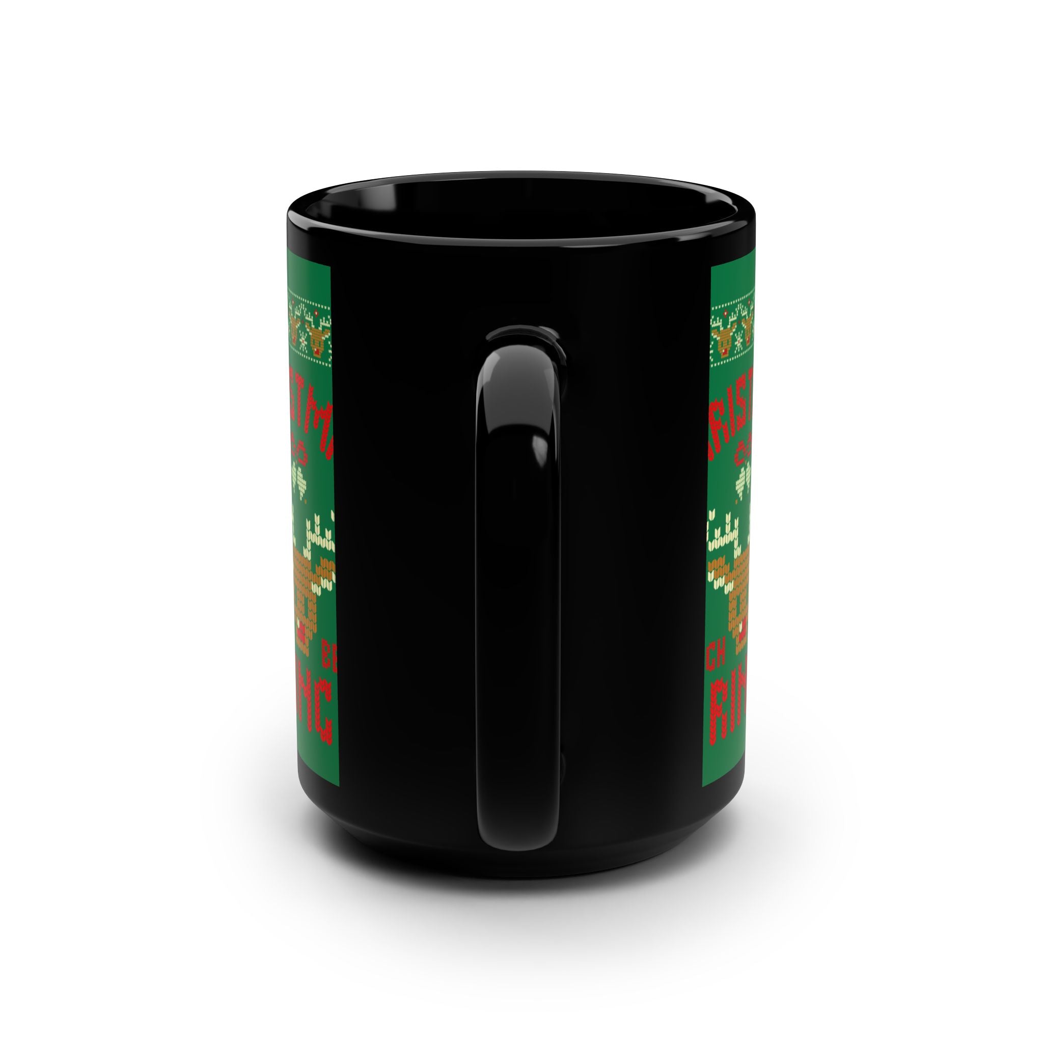 Christmas Black Mug, 15oz