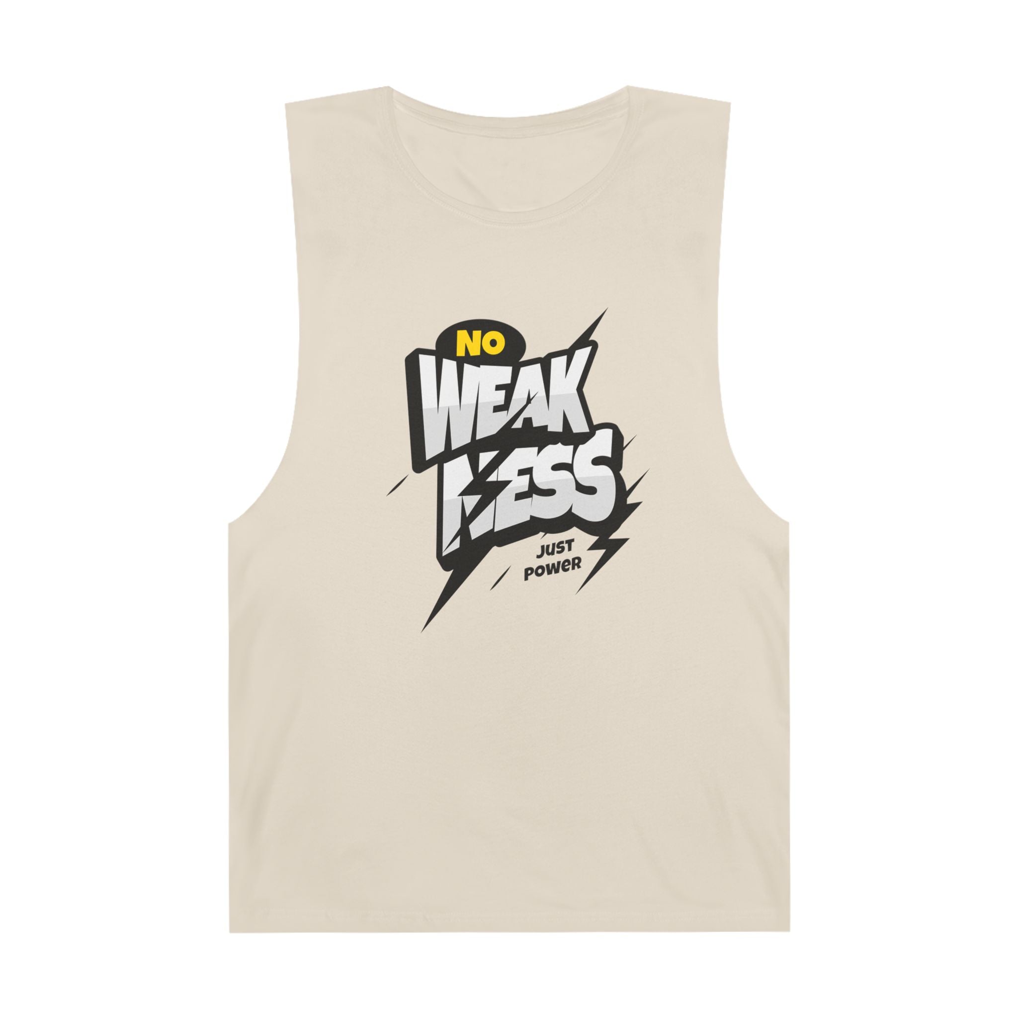 Motivational Unisex Tank Top - 'No Weakness Just Power'