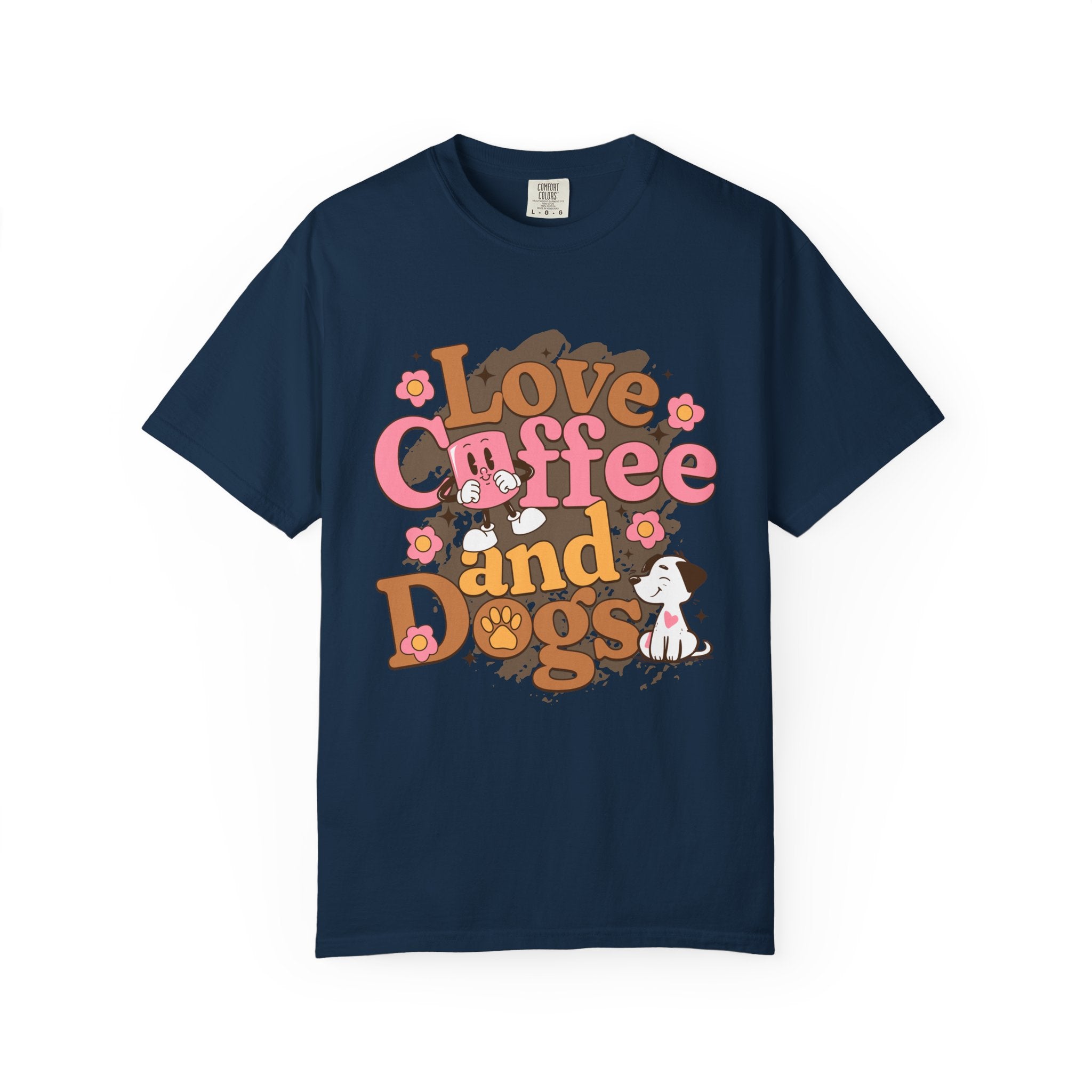 Coffee And Dog Lover's Unisex Sonhco T-shirt - Time For Coffee Keep Chilling and Relaxing