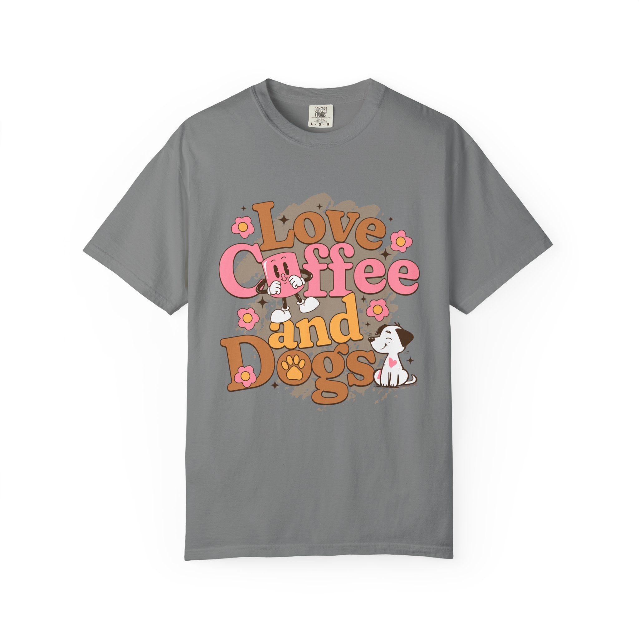 Coffee And Dog Lover's Unisex Sonhco T-shirt - Time For Coffee Keep Chilling and Relaxing