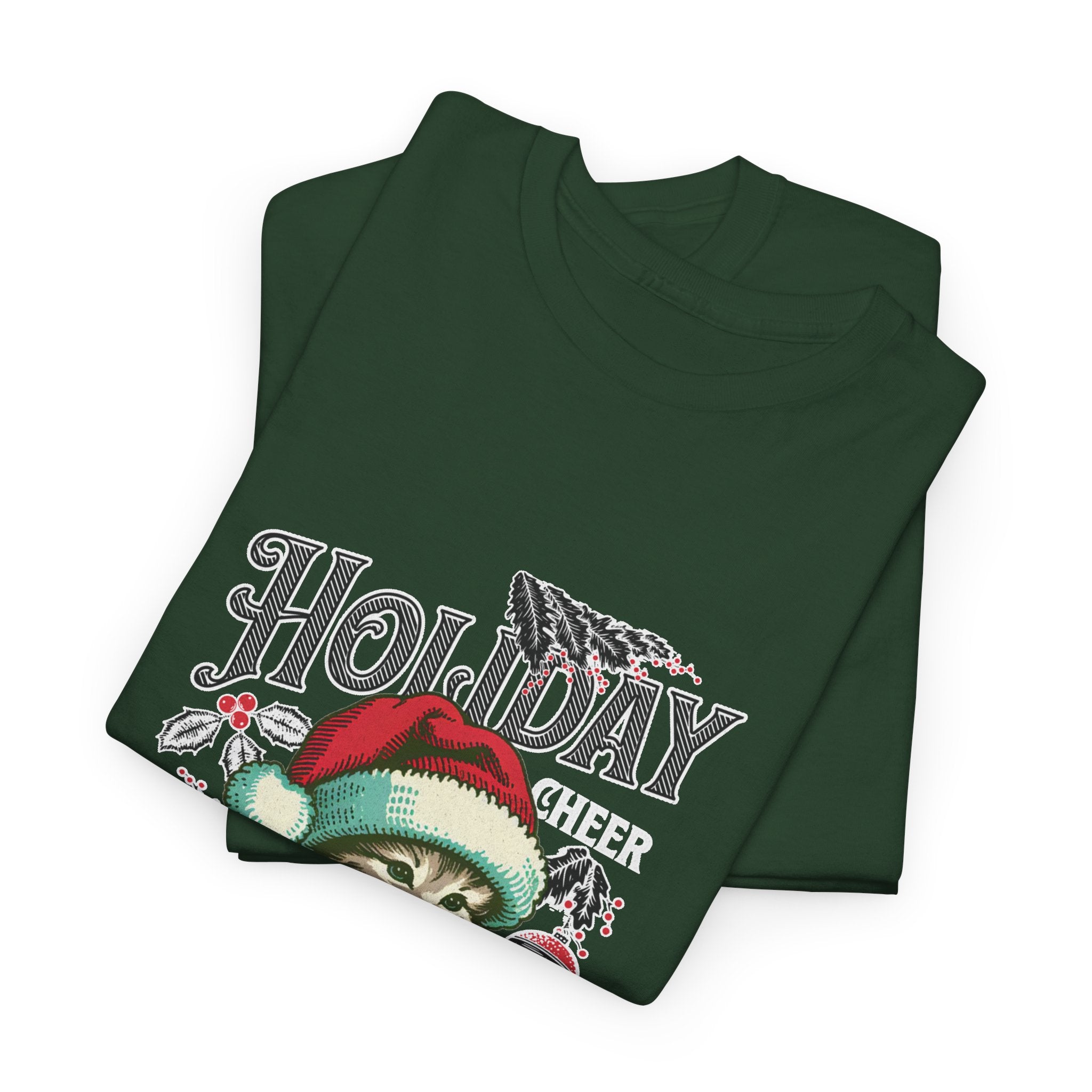 Christmas Peace & Love Holiday T-Shirt — Festive Floral Christmas Graphic Tee