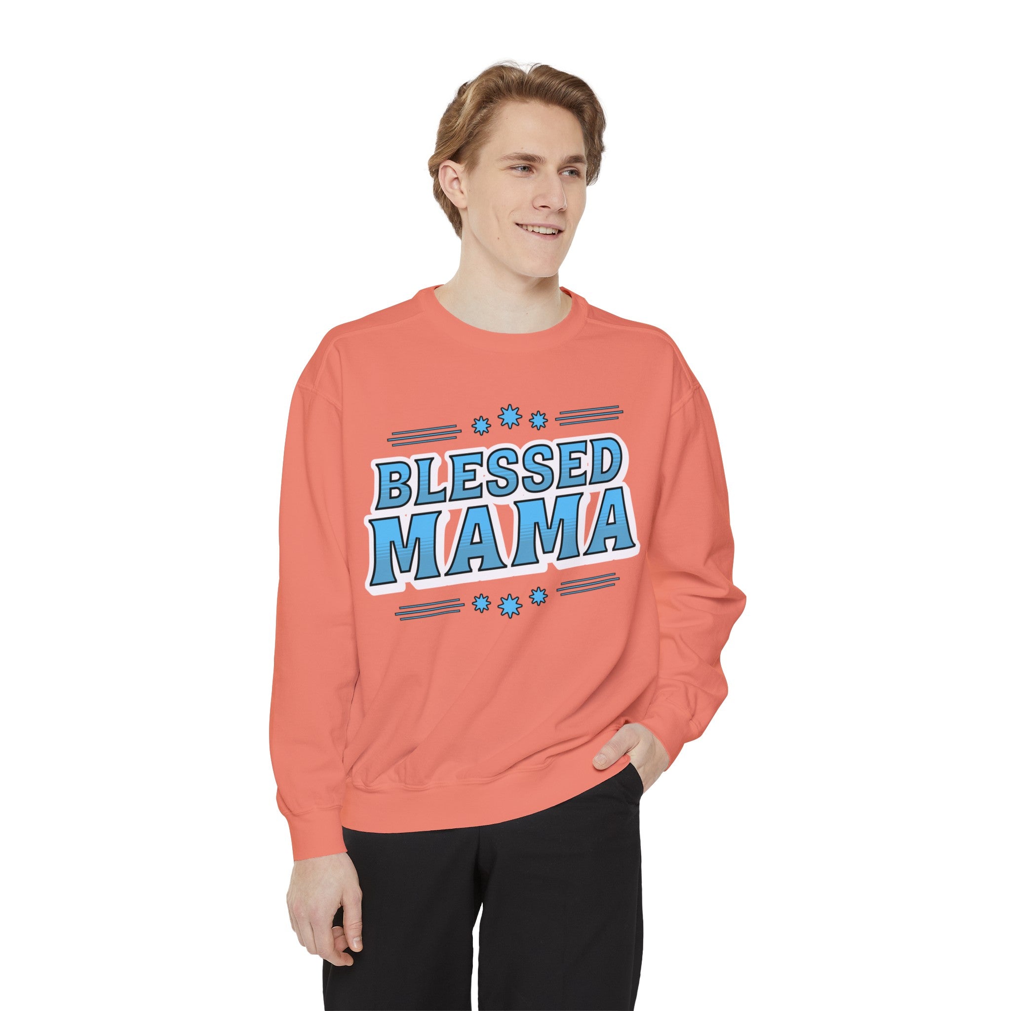 Blessed Mama - Unisex Garment-Dyed Sweatshirt