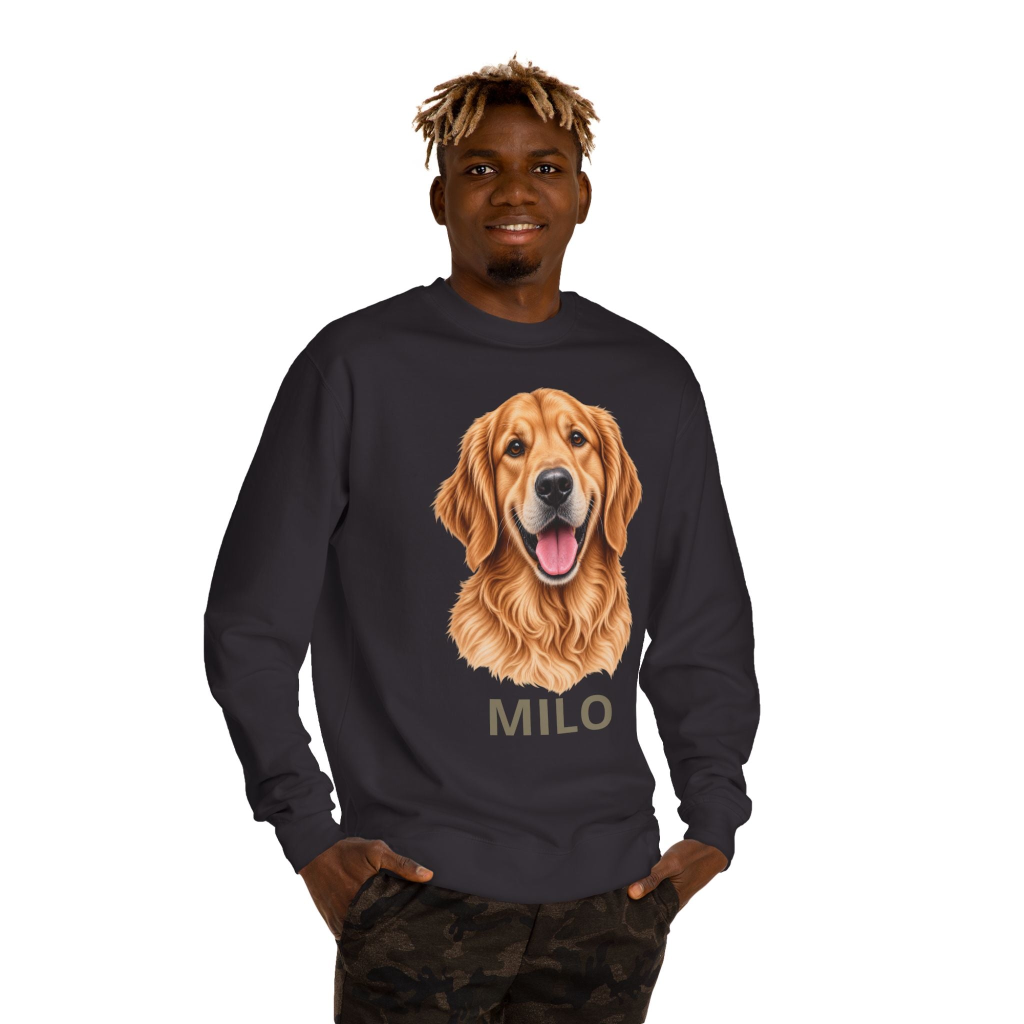 Custom Pet Portrait Crewneck – Personalized Pet Sweatshirt