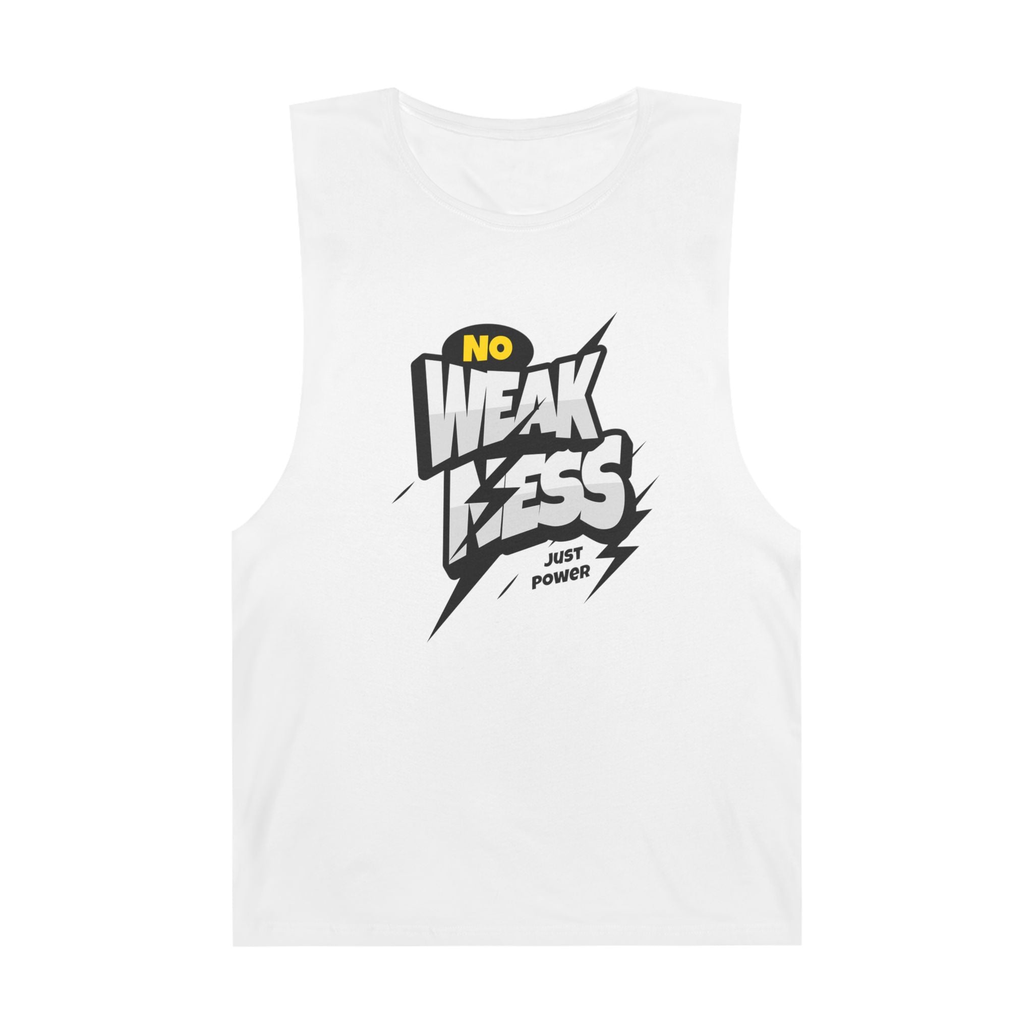 Motivational Unisex Tank Top - 'No Weakness Just Power'