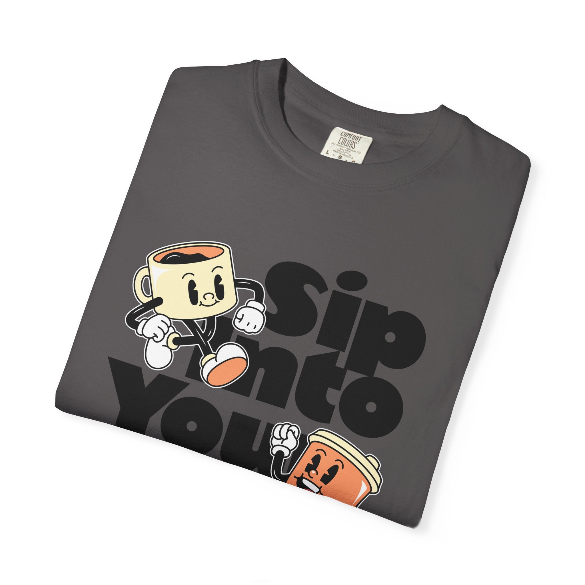 Dyed T-Shirt - Sip Into Your Day Design