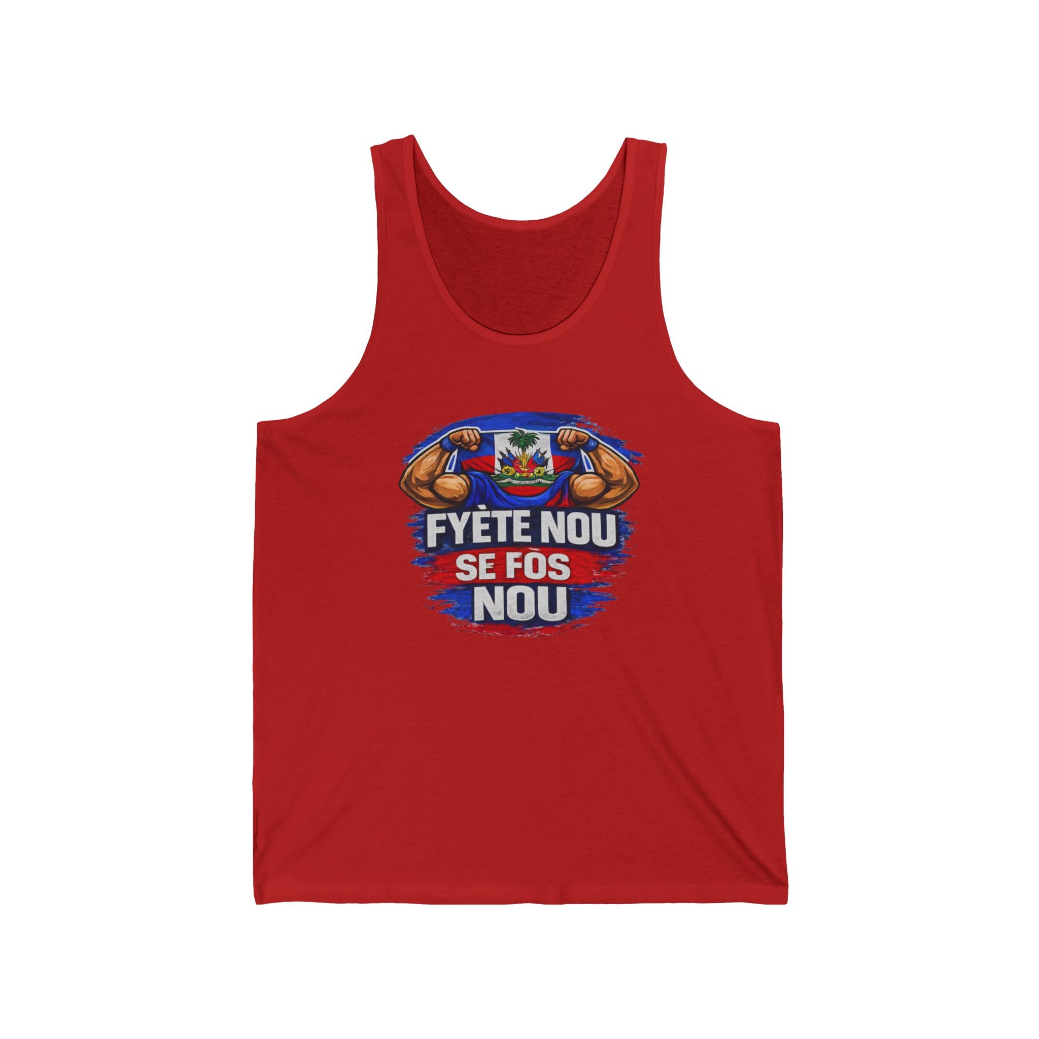 Fyete Nou Se Fos Nou Grenadye Nou Nan Mondyal Unisex Jersey Tank - Workout Shirt