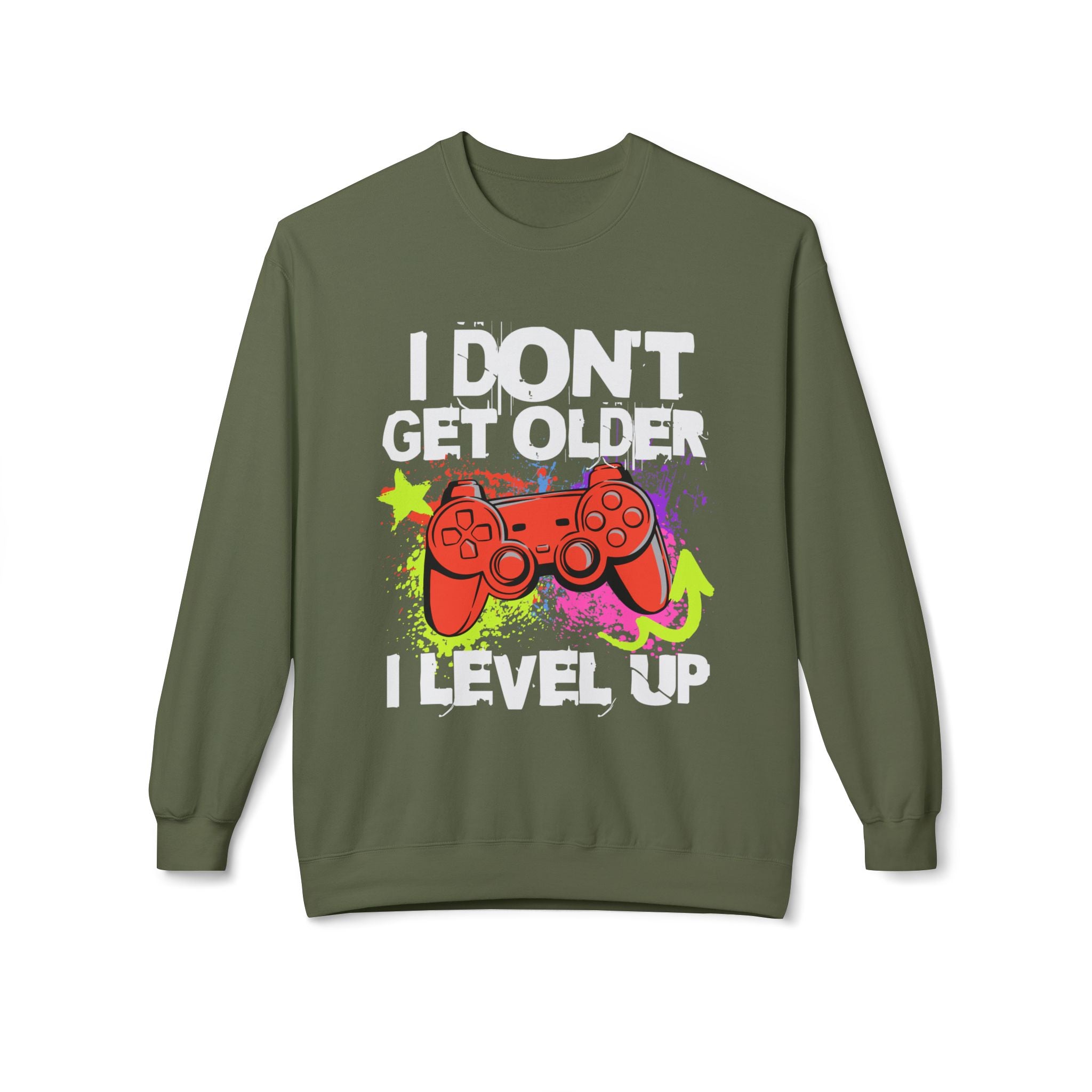 I don't Get Older I Level Up Game Quote Unisex Crewneck, Trendy Outfit