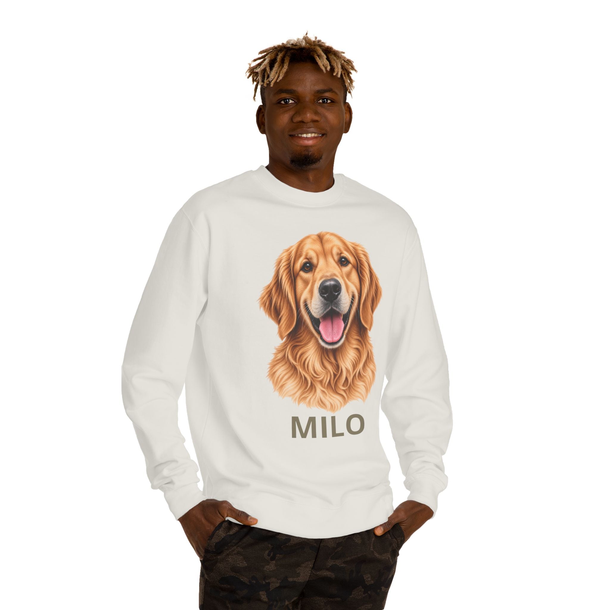 Custom Pet Portrait Crewneck – Personalized Pet Sweatshirt