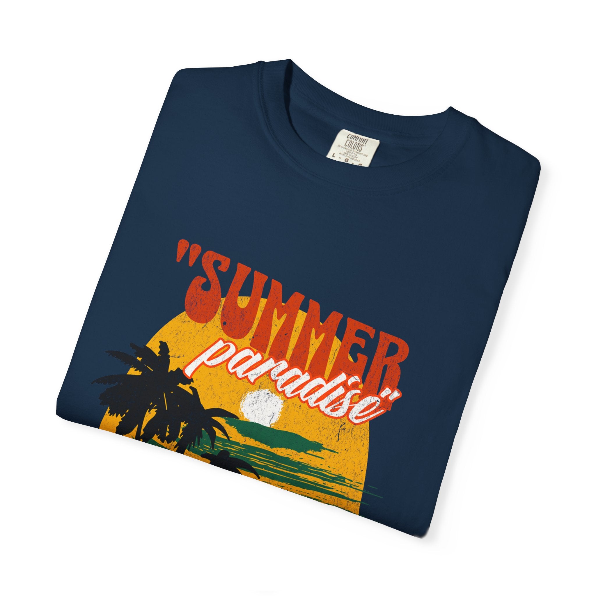 Tropical Summer Paradise Unisex Garment-Dyed T-Shirt