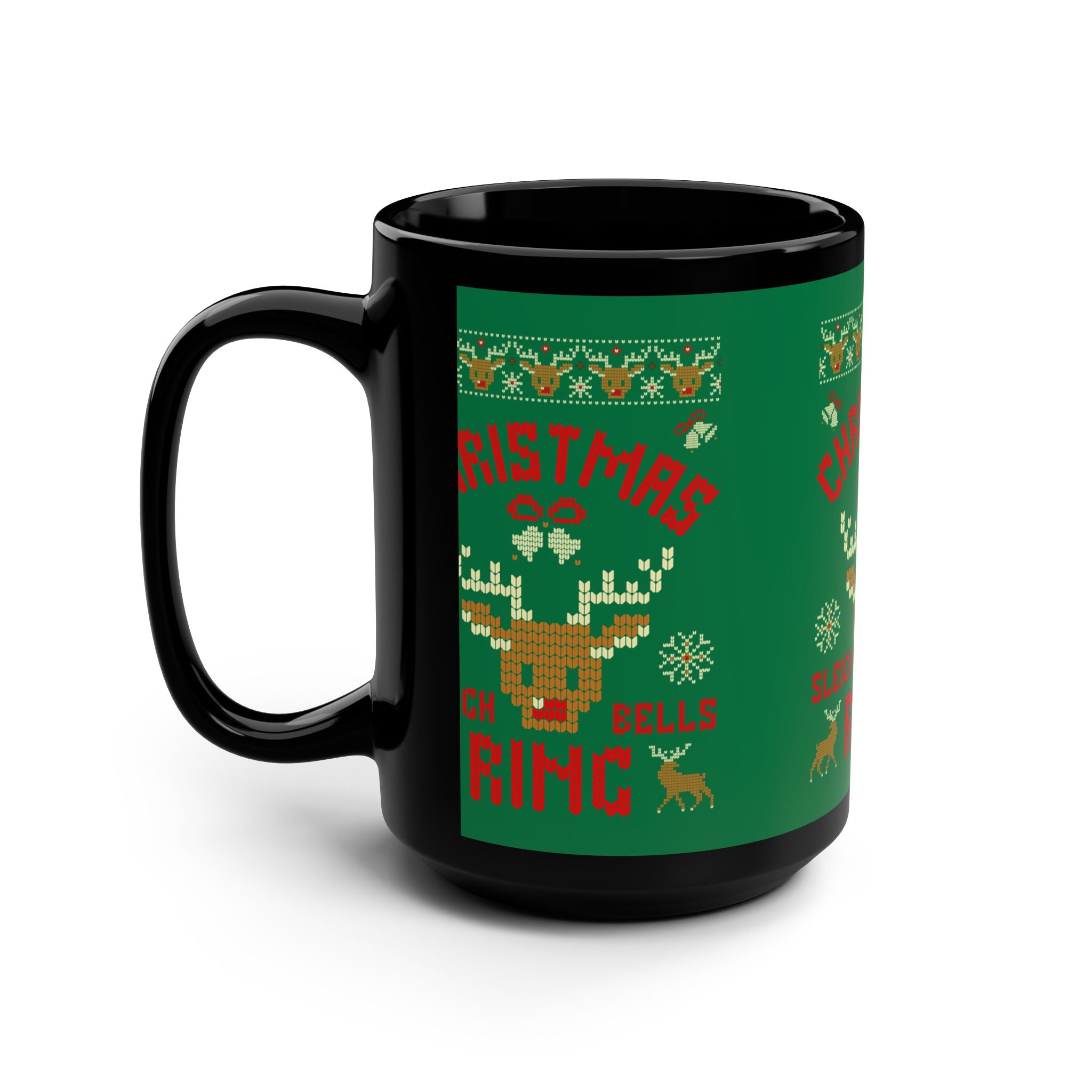 Christmas Black Mug, 15oz