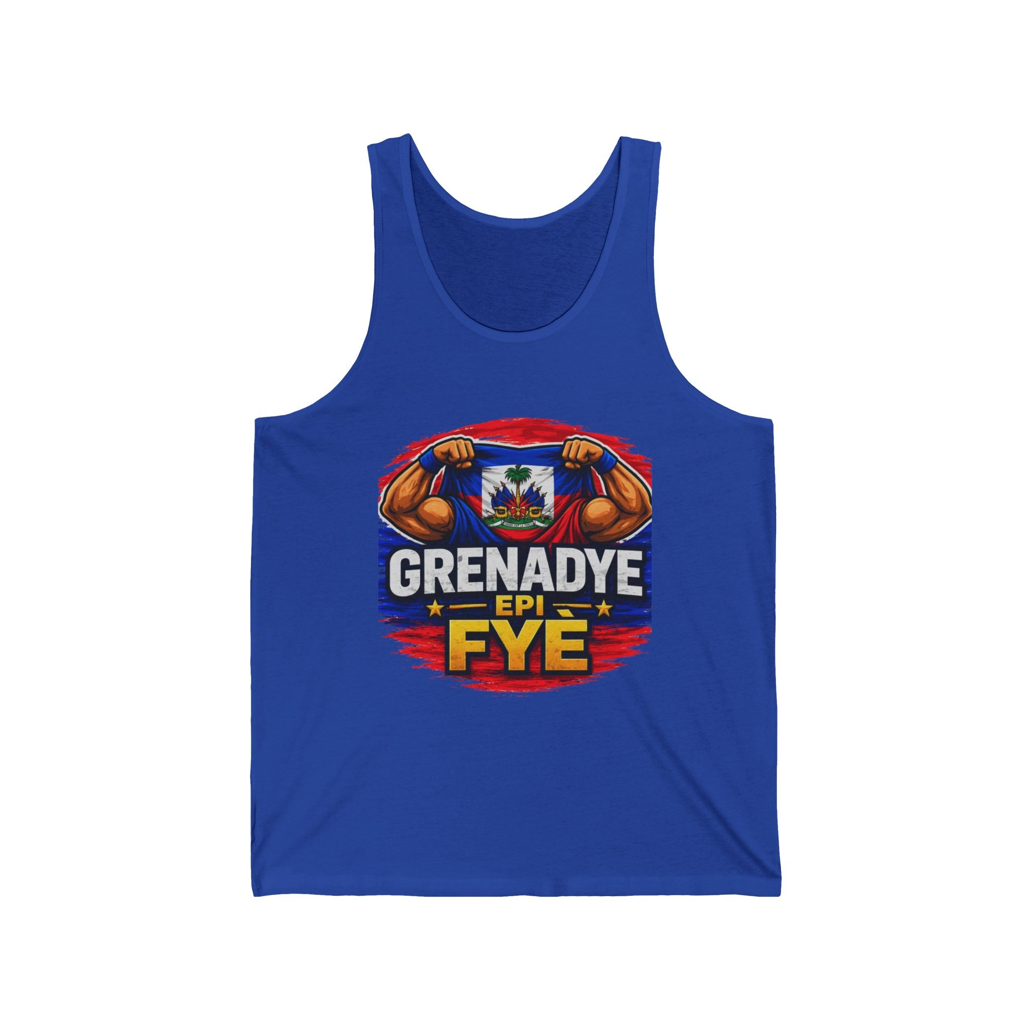 Grenadye Epi Fye Nou Red Nan Mondyal Unisex Jersey Tank - Workout Shirt