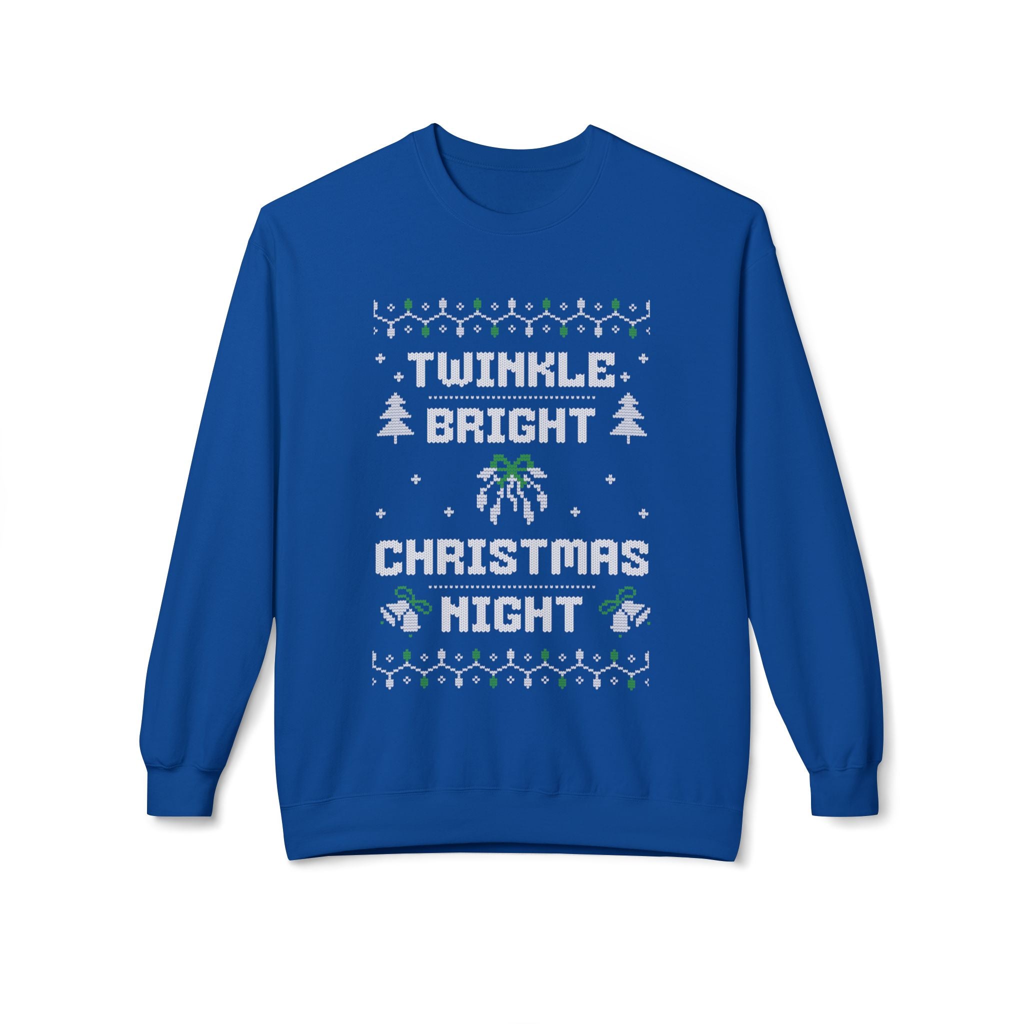 Twinkle Bright Christmas Night Unisex Sweatshirt, Casual Streetwear, Gift for Birthdays, Unisex Crewneck, Trendy Outfit