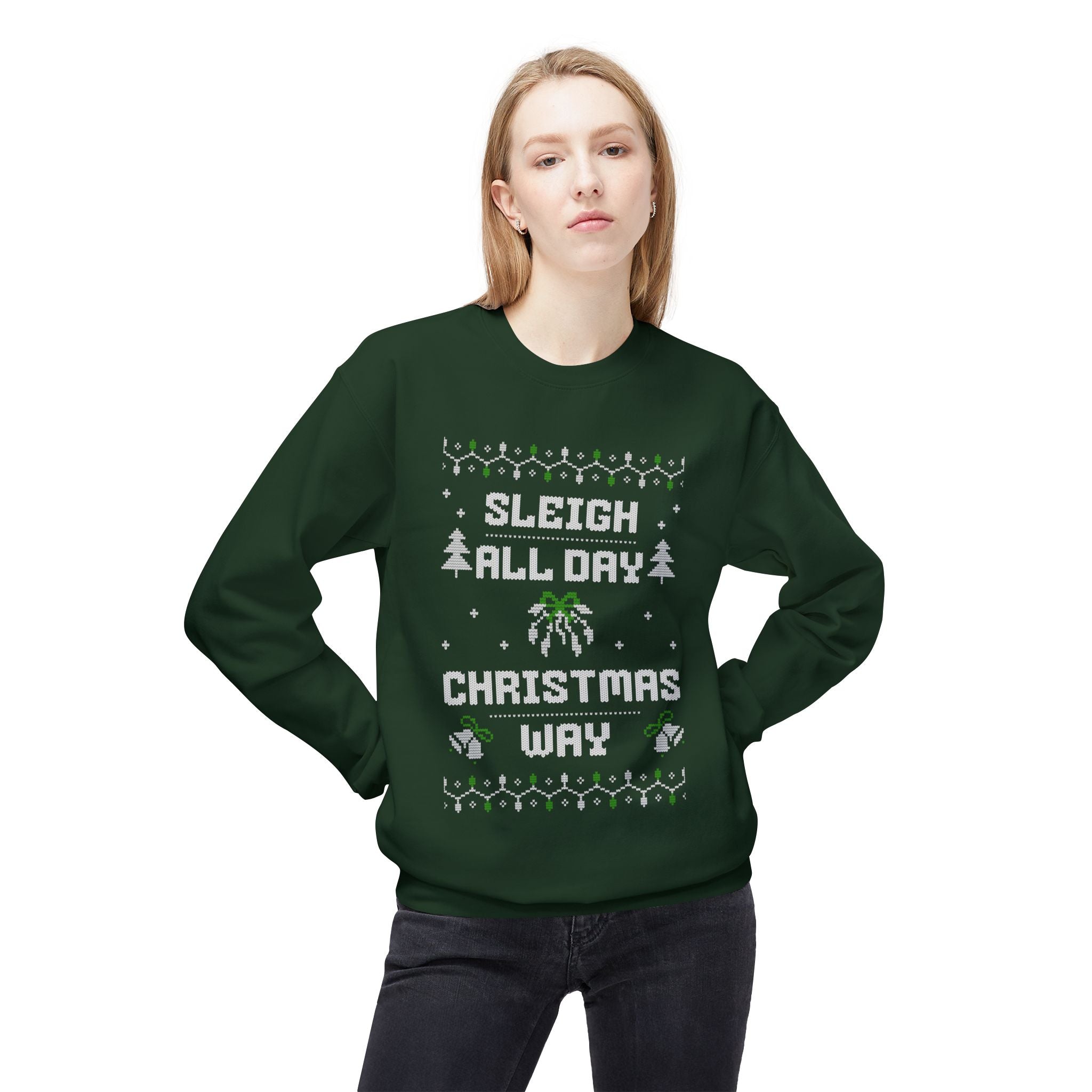 Christmas Way Unisex Sweatshirt, Casual Streetwear, Gift for Birthdays, Unisex Crewneck, Trendy Outfit