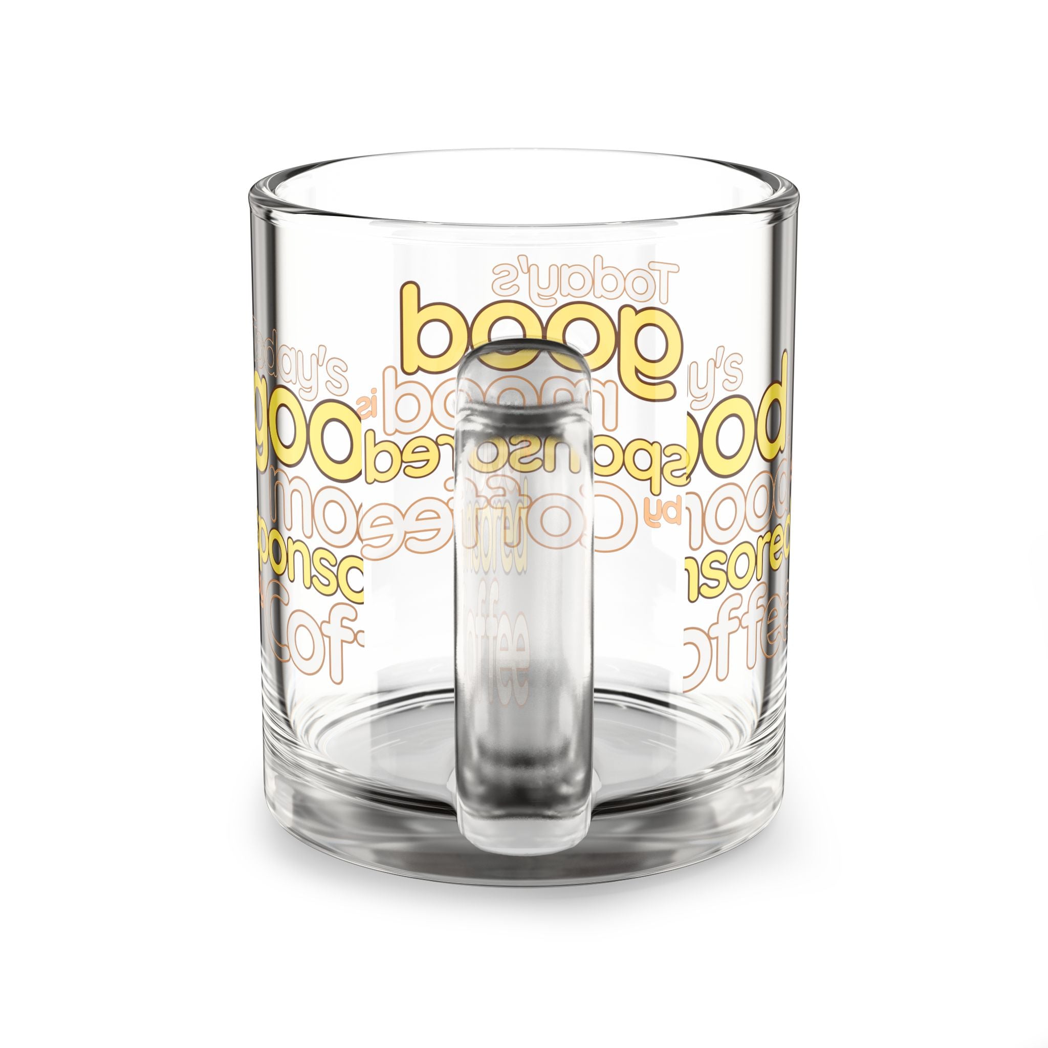 Good Mood Coffee Mug - 10oz Glass Mug, Fun Drinkware for Coffee Lovers, Perfect Gift for Holidays, Home Office Decor, Coffee Humor