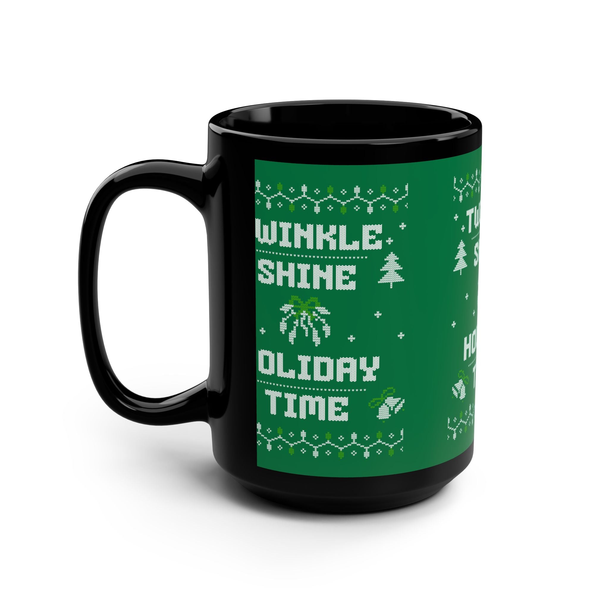 Black Christmas Mug, 15oz