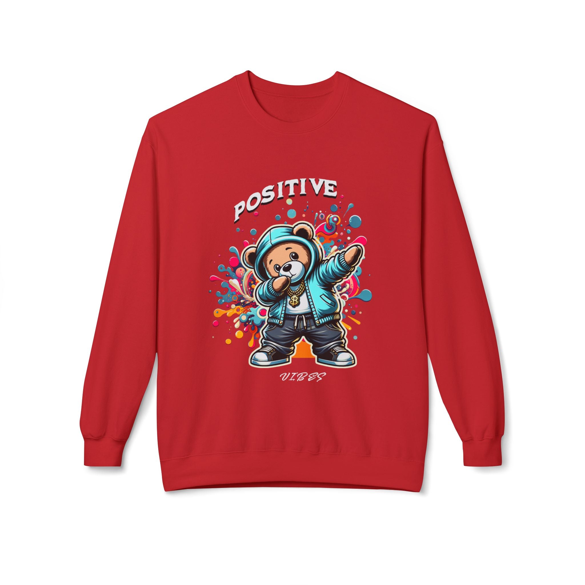 Positive Vibes Monkey Sweatshirt, Casual Streetwear, Cool Gift, Unisex Crewneck, Trendy Outfit