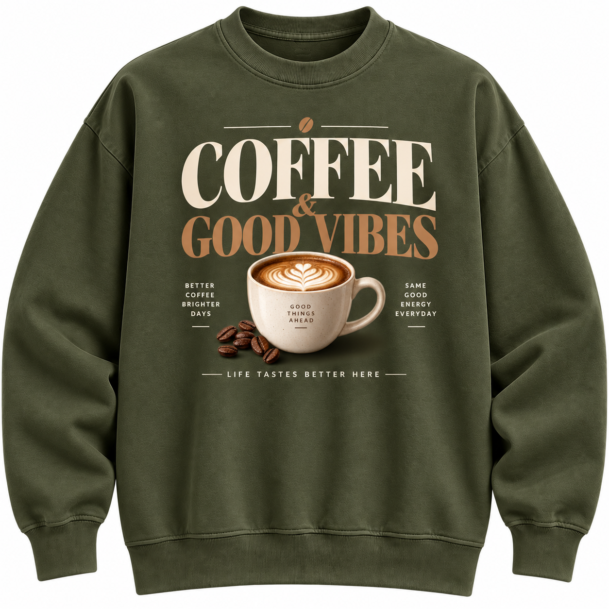 Coffee & Good Vibes Premium Crewneck