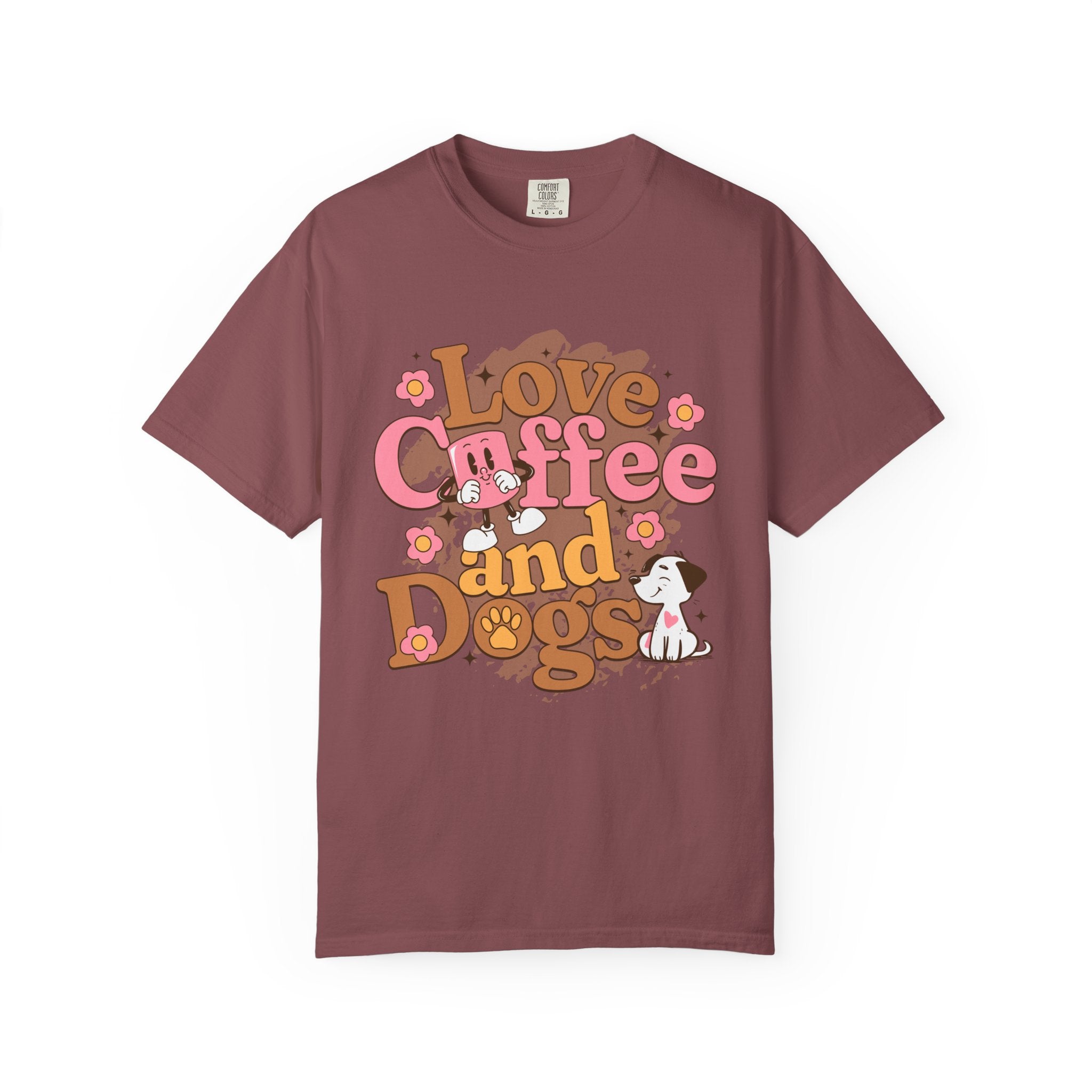 Coffee And Dog Lover's Unisex Sonhco T-shirt - Time For Coffee Keep Chilling and Relaxing