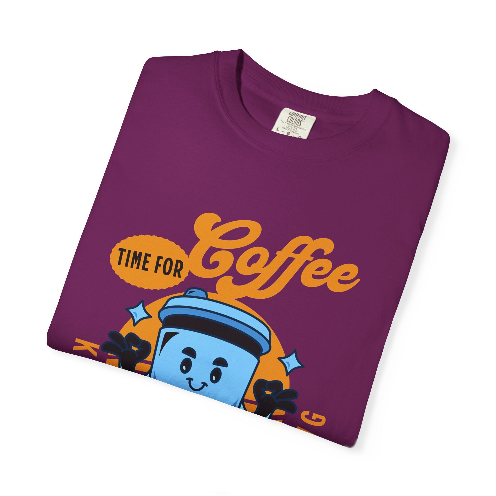 Coffee Lover's Unisex Sonhco T-shirt - Time For Coffee Keep Chilling and Relaxing