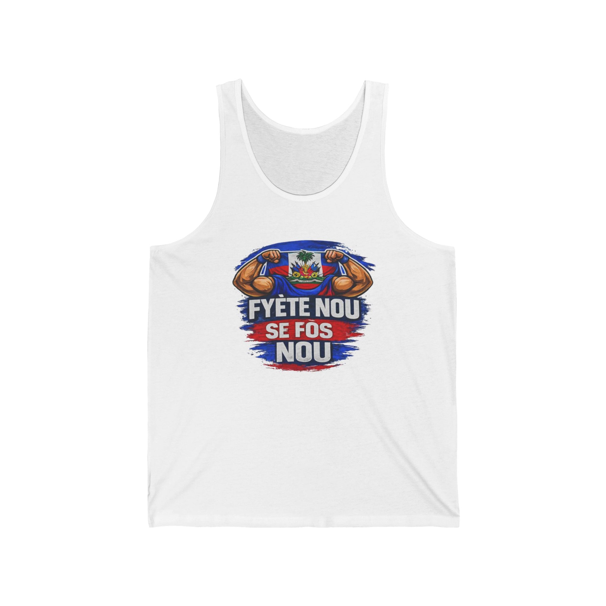 Fyete Nou Se Fos Nou Grenadye Nou Nan Mondyal Unisex Jersey Tank - Workout Shirt