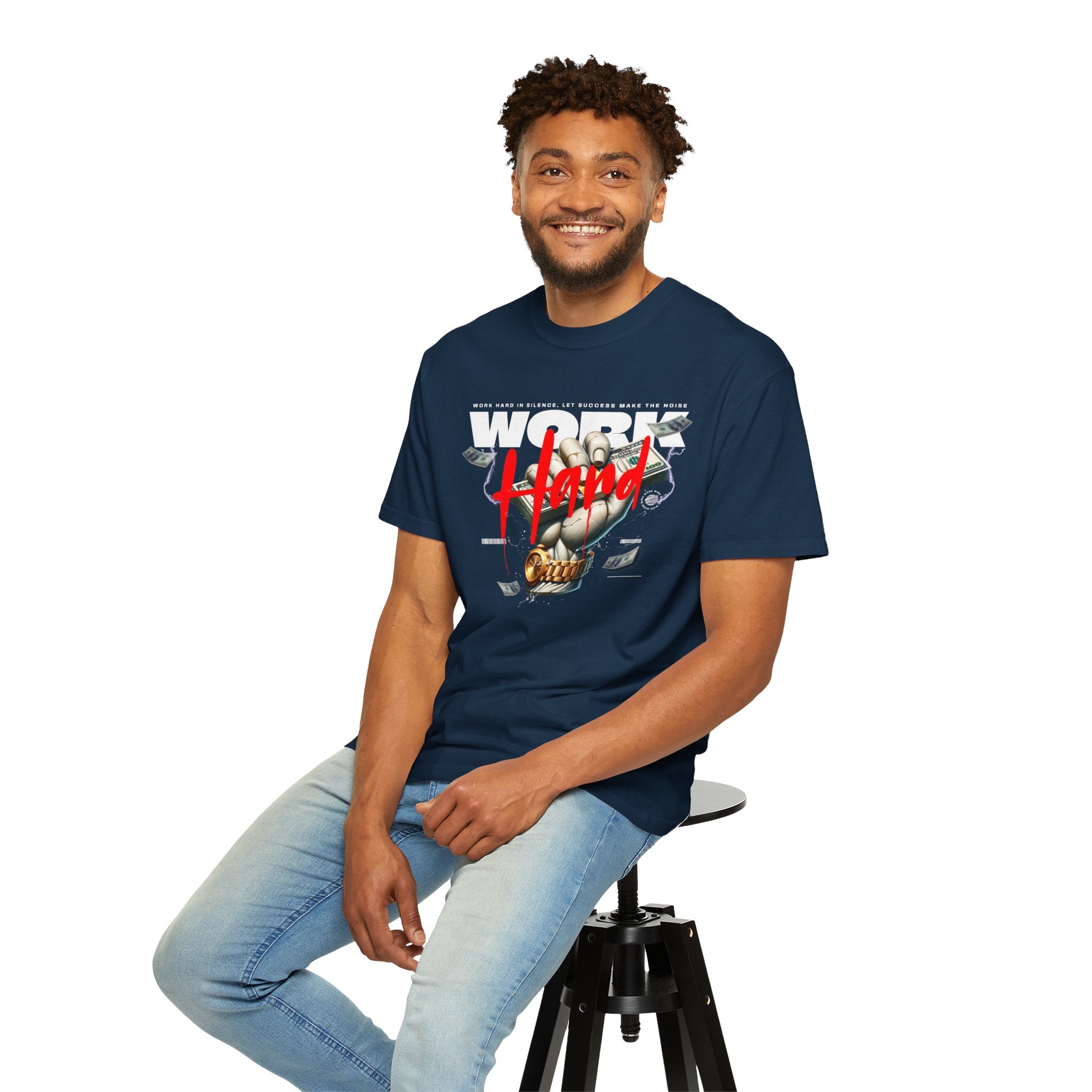 Work Hard 2026 unisex Garment-Dyed T-Shirt