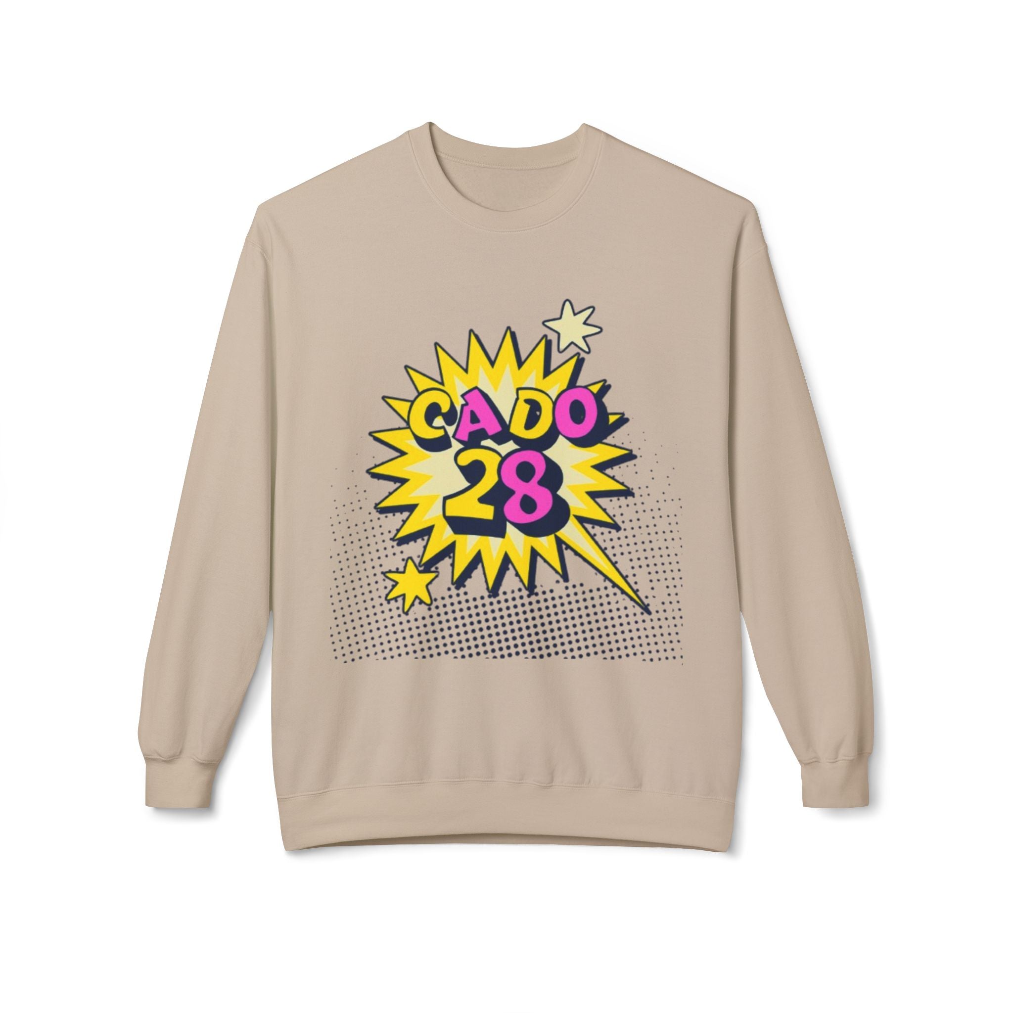 Cado 28 Sweatshirt, Funny Apparel for Teens, Casual Streetwear, Gift for Birthdays, Unisex Crewneck, Trendy Outfit