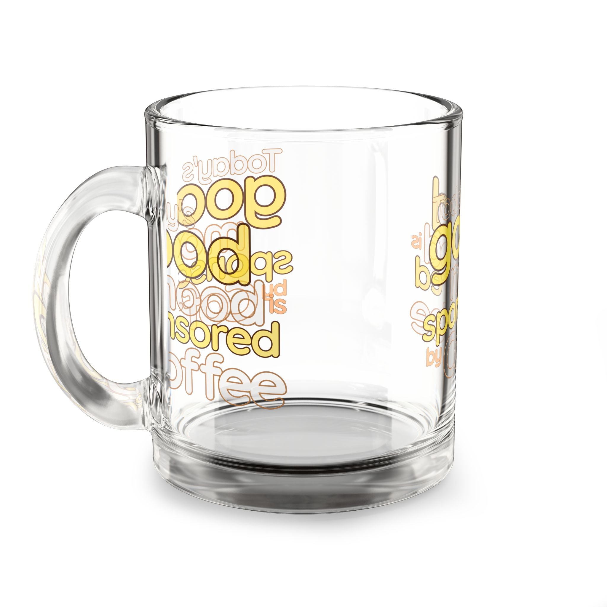 Good Mood Coffee Mug - 10oz Glass Mug, Fun Drinkware for Coffee Lovers, Perfect Gift for Holidays, Home Office Decor, Coffee Humor