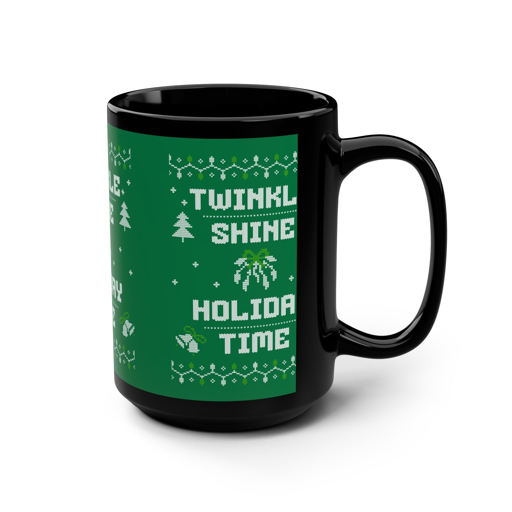 Black Christmas Mug, 15oz