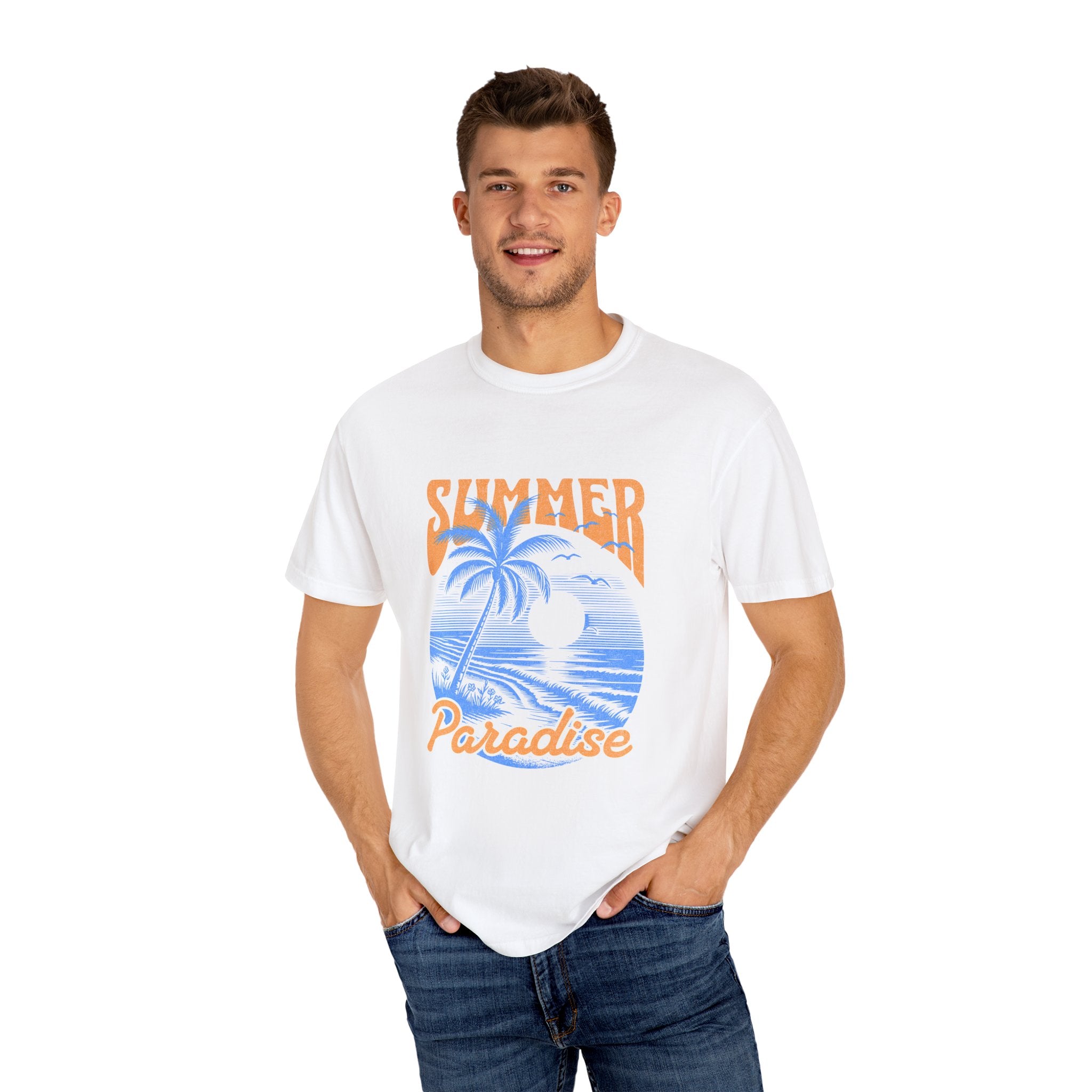 Summer Paradise Unisex Garment-Dyed T-Shirt