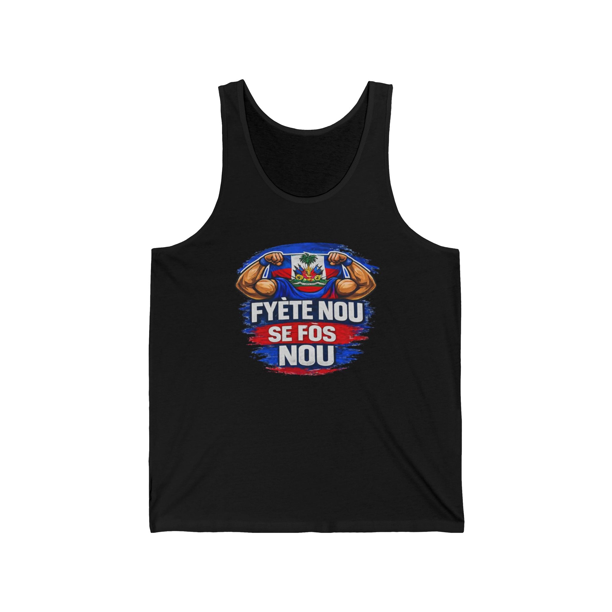 Fyete Nou Se Fos Nou Grenadye Nou Nan Mondyal Unisex Jersey Tank - Workout Shirt