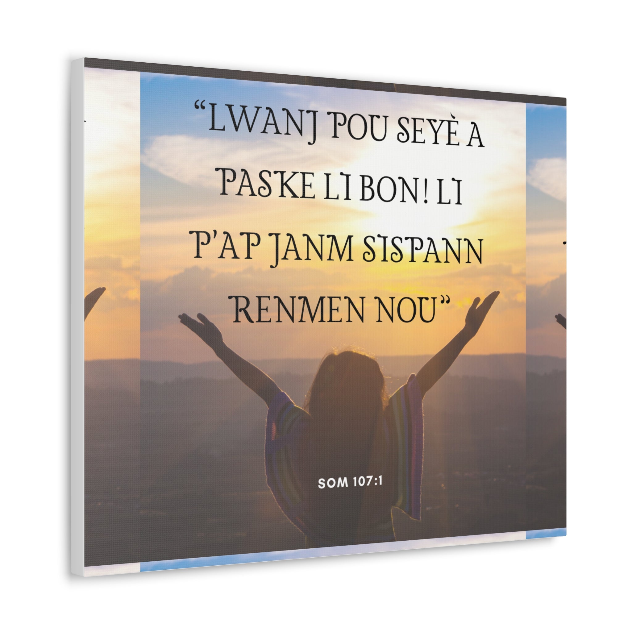 Evanjelik Som 107: 1-  Canvas Gallery Wraps