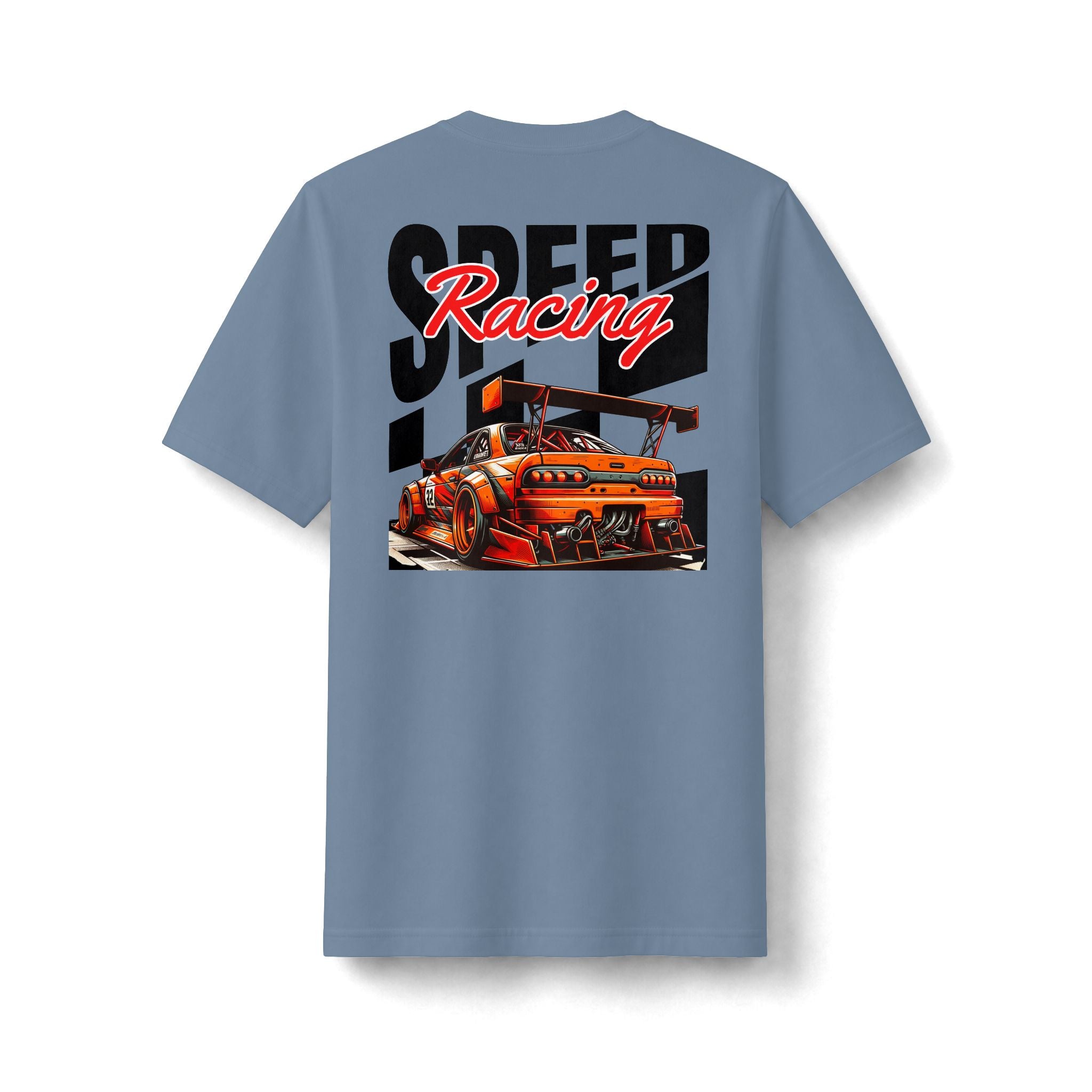 Racing Speed Graphic Tee — Vintage Drift Car Short-Sleeve Shirt