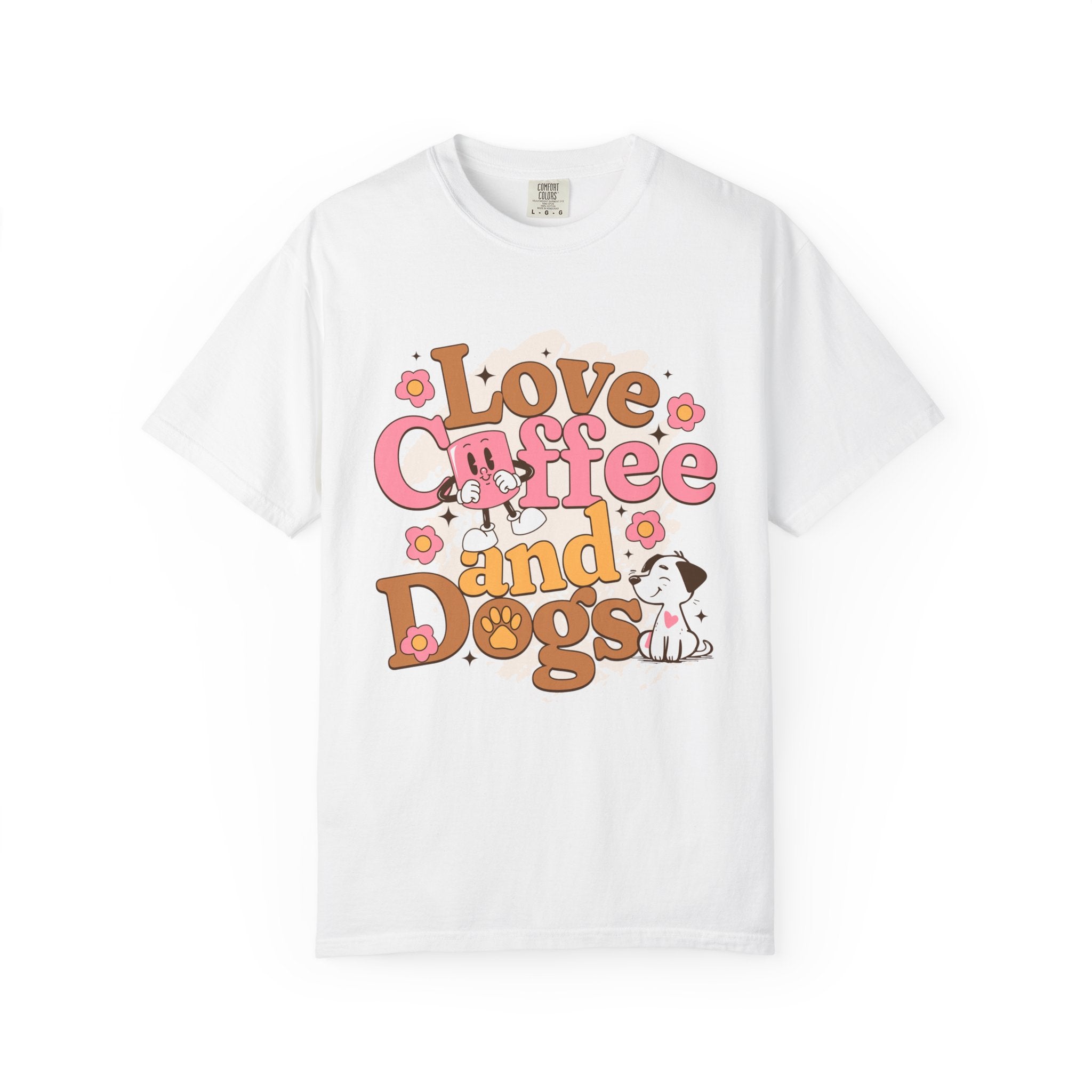 Coffee And Dog Lover's Unisex Sonhco T-shirt - Time For Coffee Keep Chilling and Relaxing