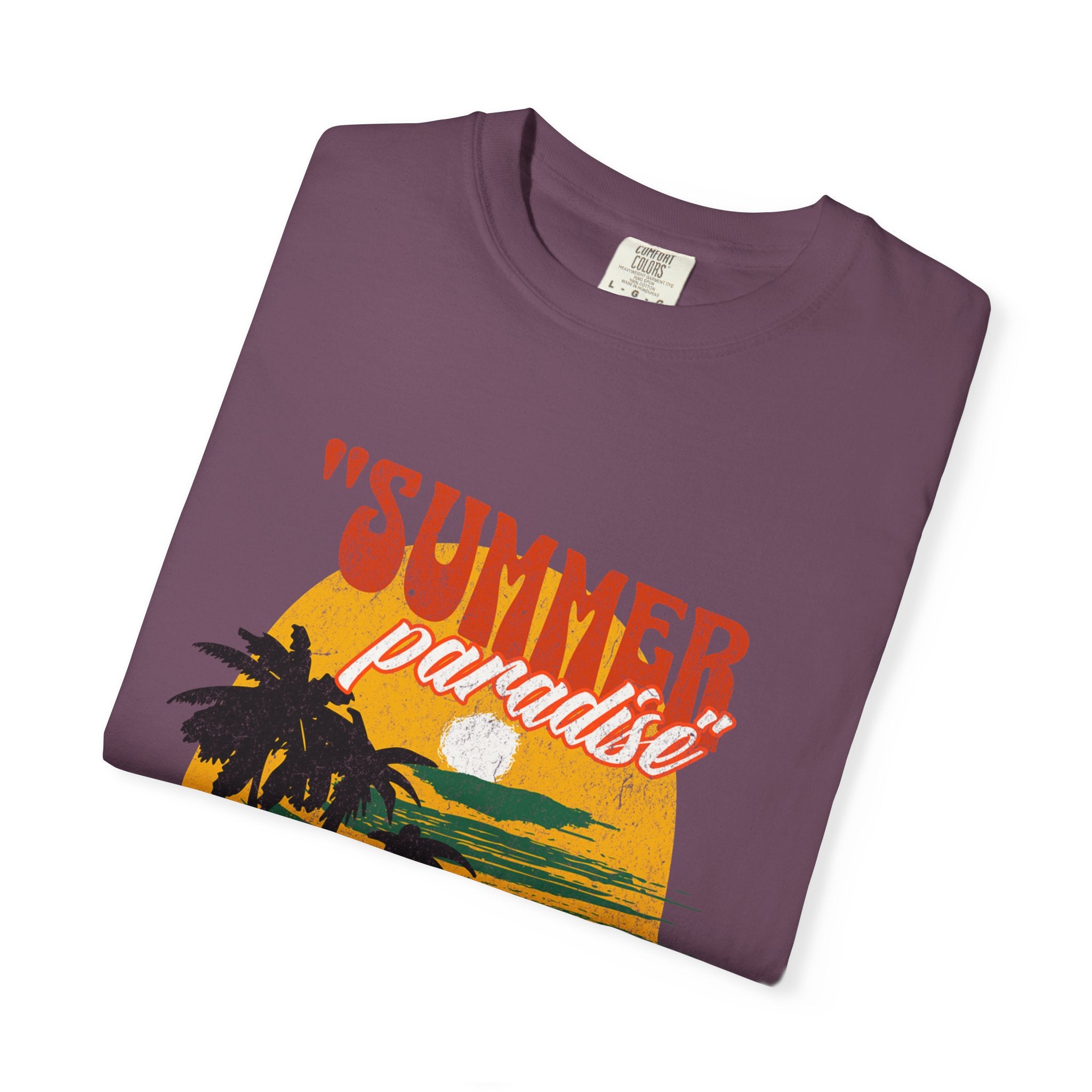 Tropical Summer Paradise Unisex Garment-Dyed T-Shirt