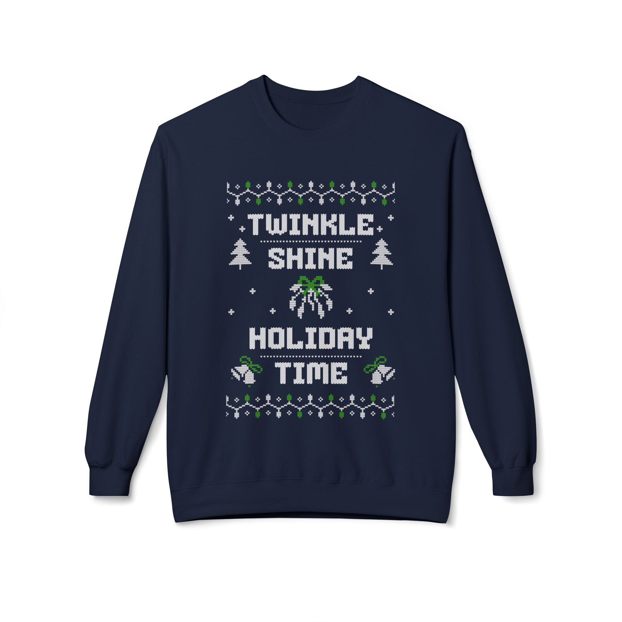 Twinkle Shine Holiday Time Unisex Sweatshirt, Casual Streetwear, Gift for Birthdays, Unisex Crewneck, Trendy Outfit