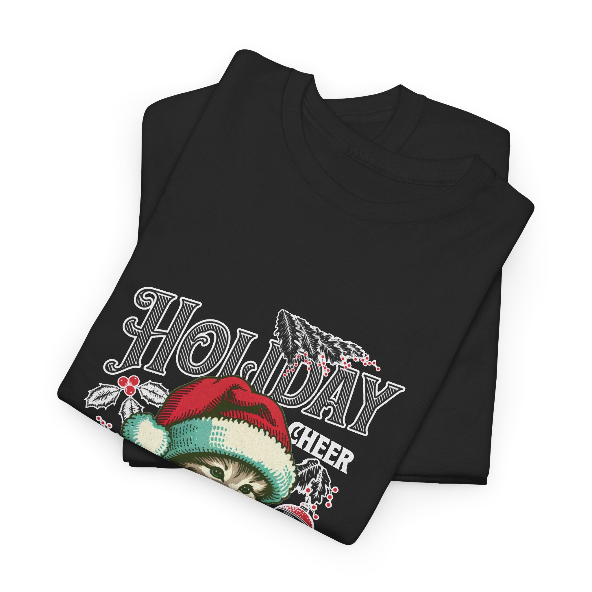 Christmas Peace & Love Holiday T-Shirt — Festive Floral Christmas Graphic Tee