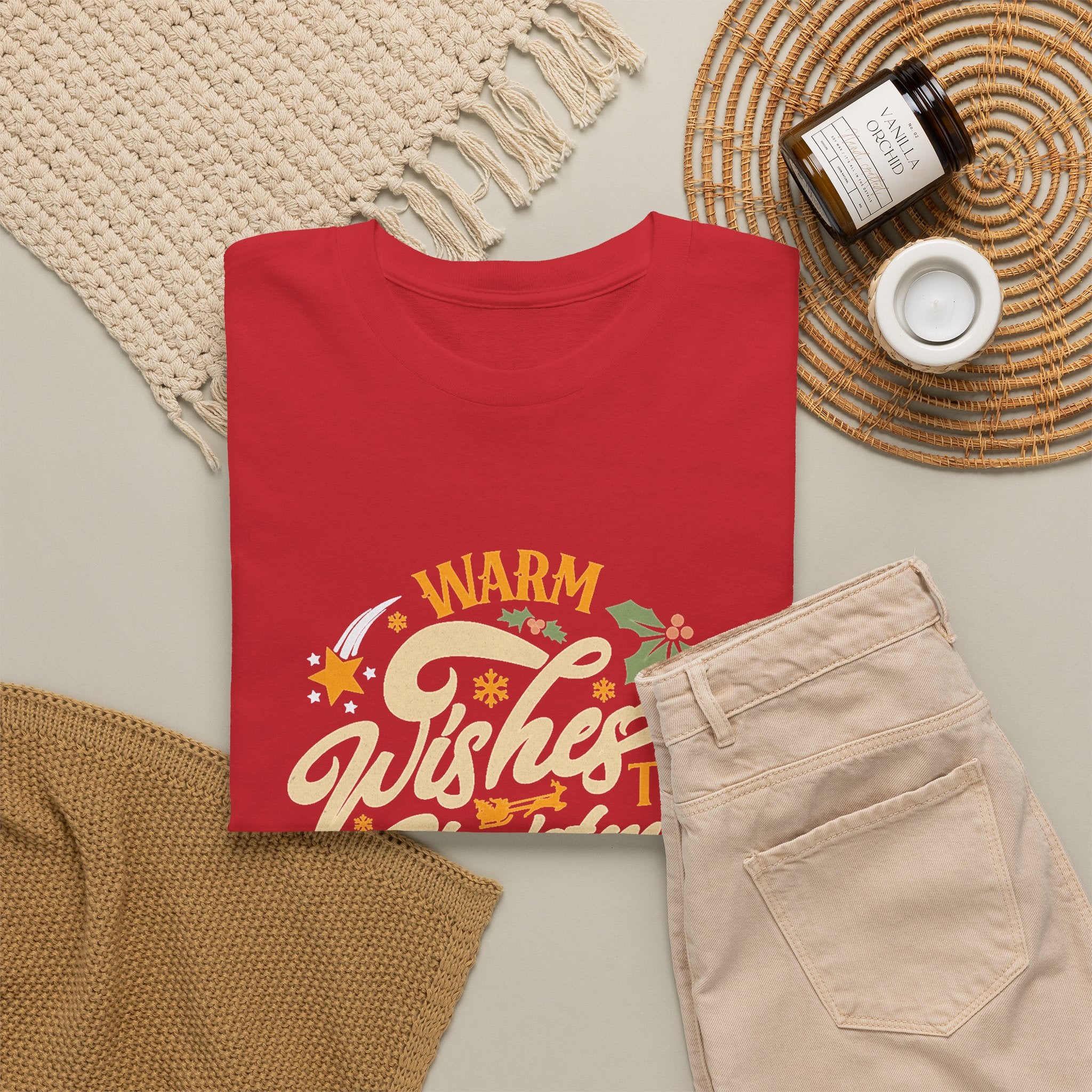 Warm Wishes This Christmas T-Shirt — Retro Holiday Graphic Tee