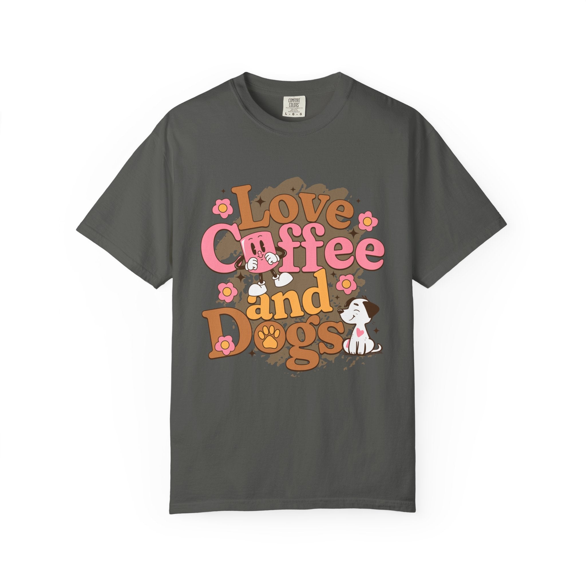 Coffee And Dog Lover's Unisex Sonhco T-shirt - Time For Coffee Keep Chilling and Relaxing