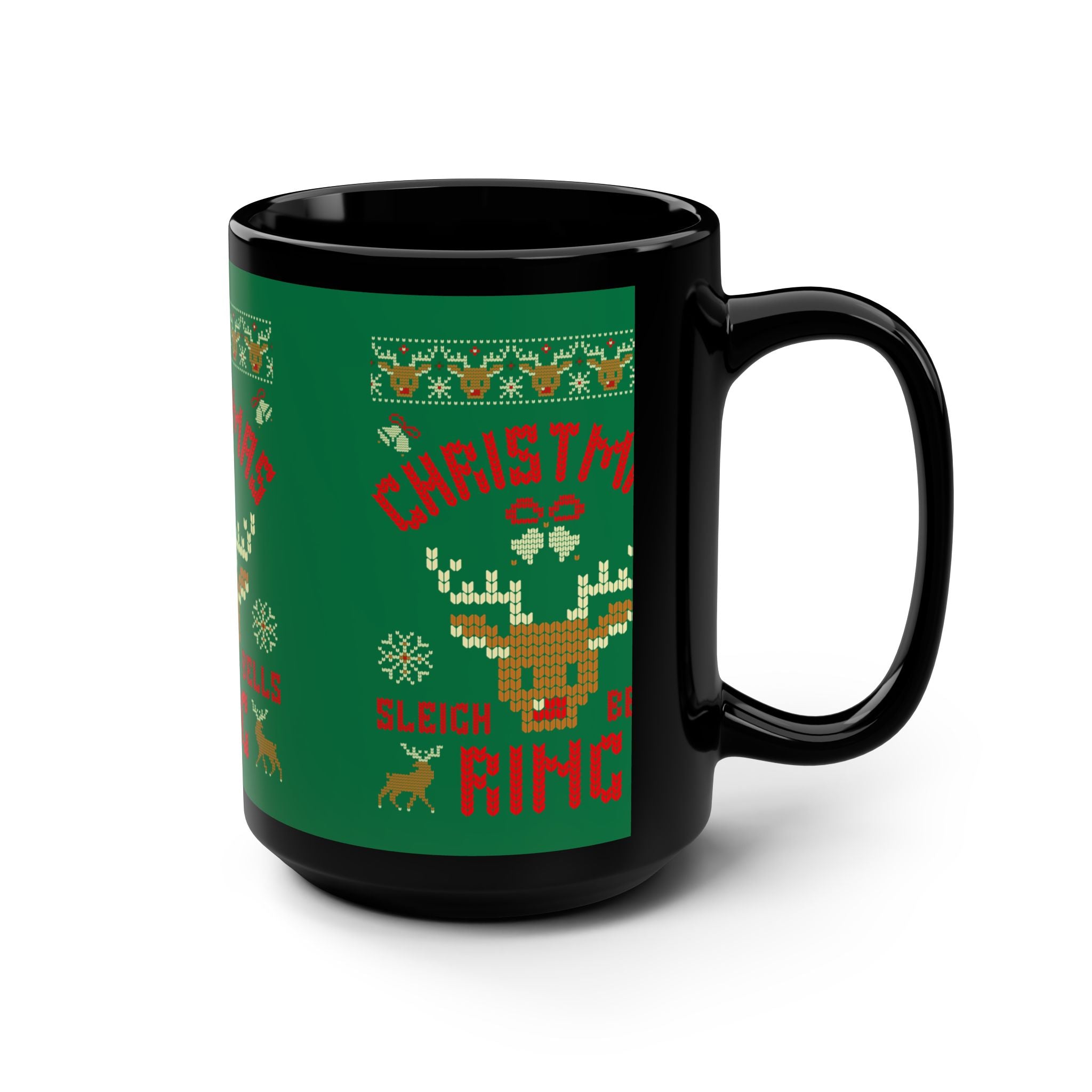 Christmas Black Mug, 15oz