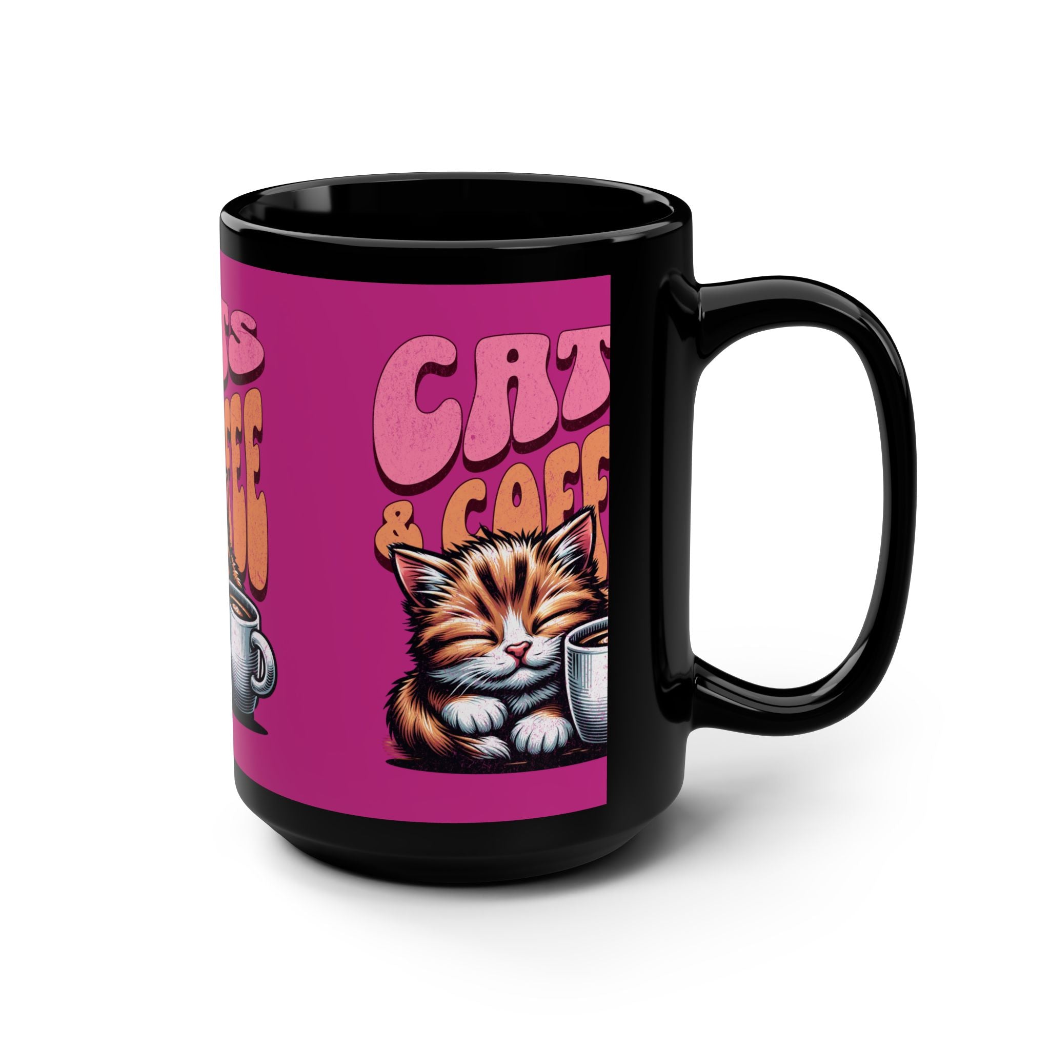 Cats & Coffee Mug | Cute Cat Lover Gift, Animal Lover Coffee Cup, Unique Tea Mug, Cat Mom Gift, Feline Enthusiast Drinkware