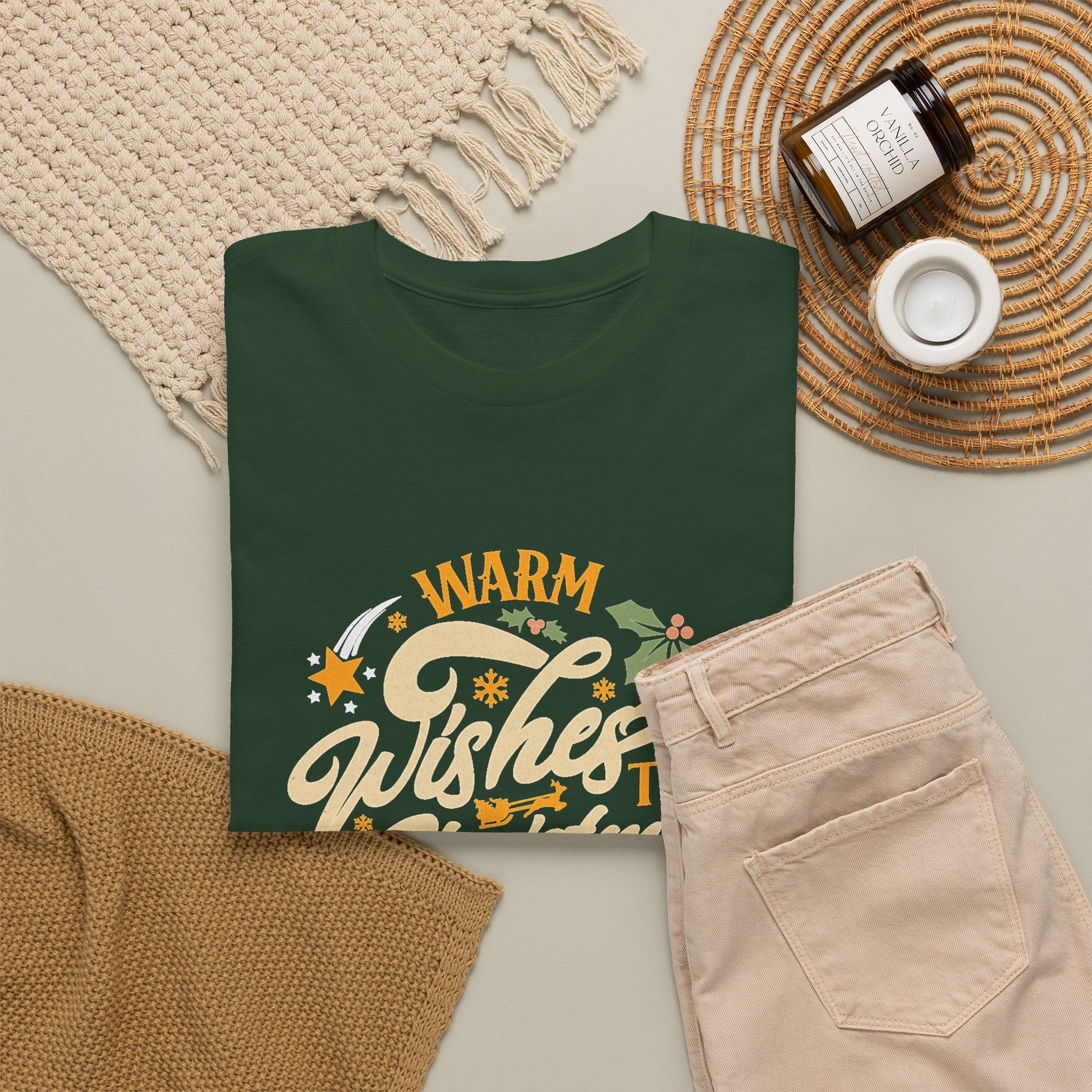 Warm Wishes This Christmas T-Shirt — Retro Holiday Graphic Tee