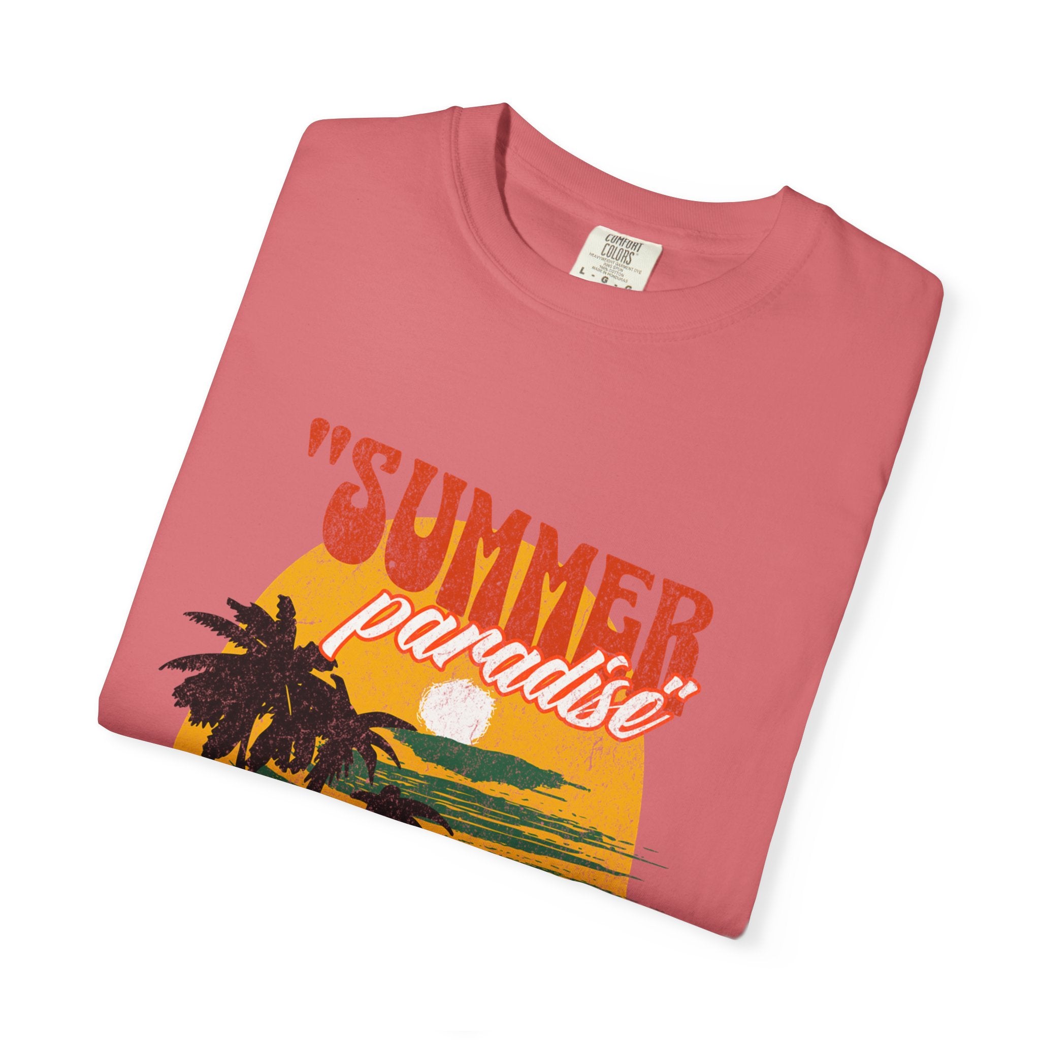 Tropical Summer Paradise Unisex Garment-Dyed T-Shirt